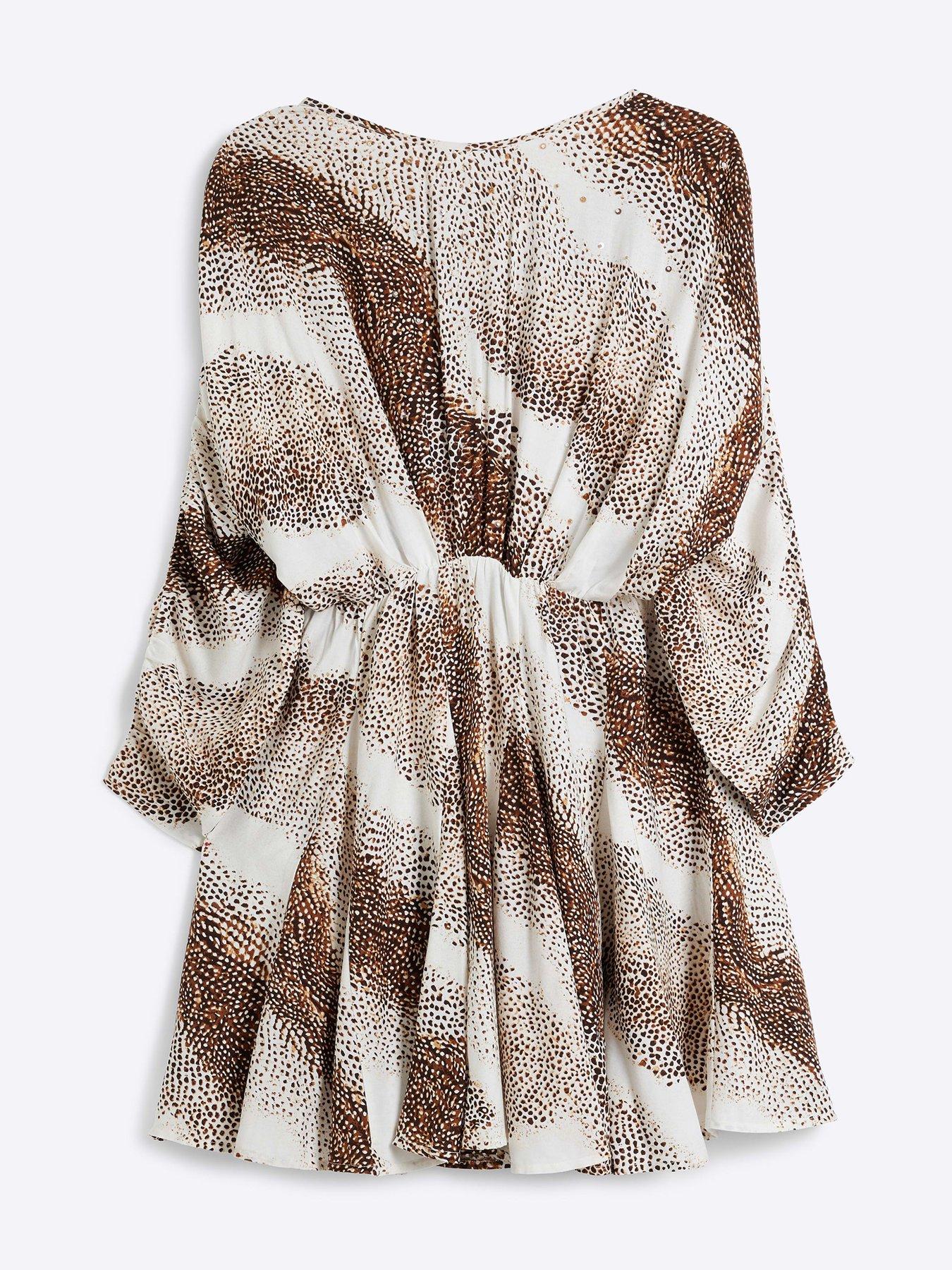 river-island-animal-print-mini-dress-creamdetail