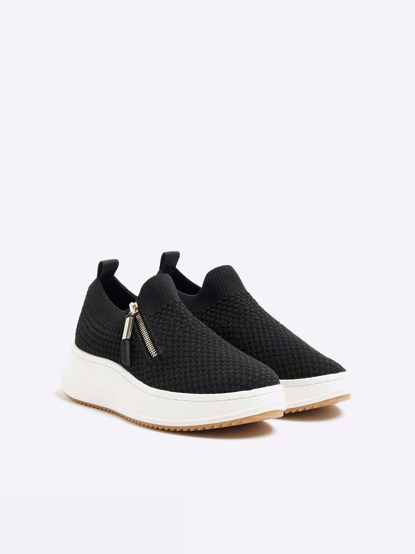 river-island-wide-fit-kitted-slip-on-wedge-trainers-blackstillFront