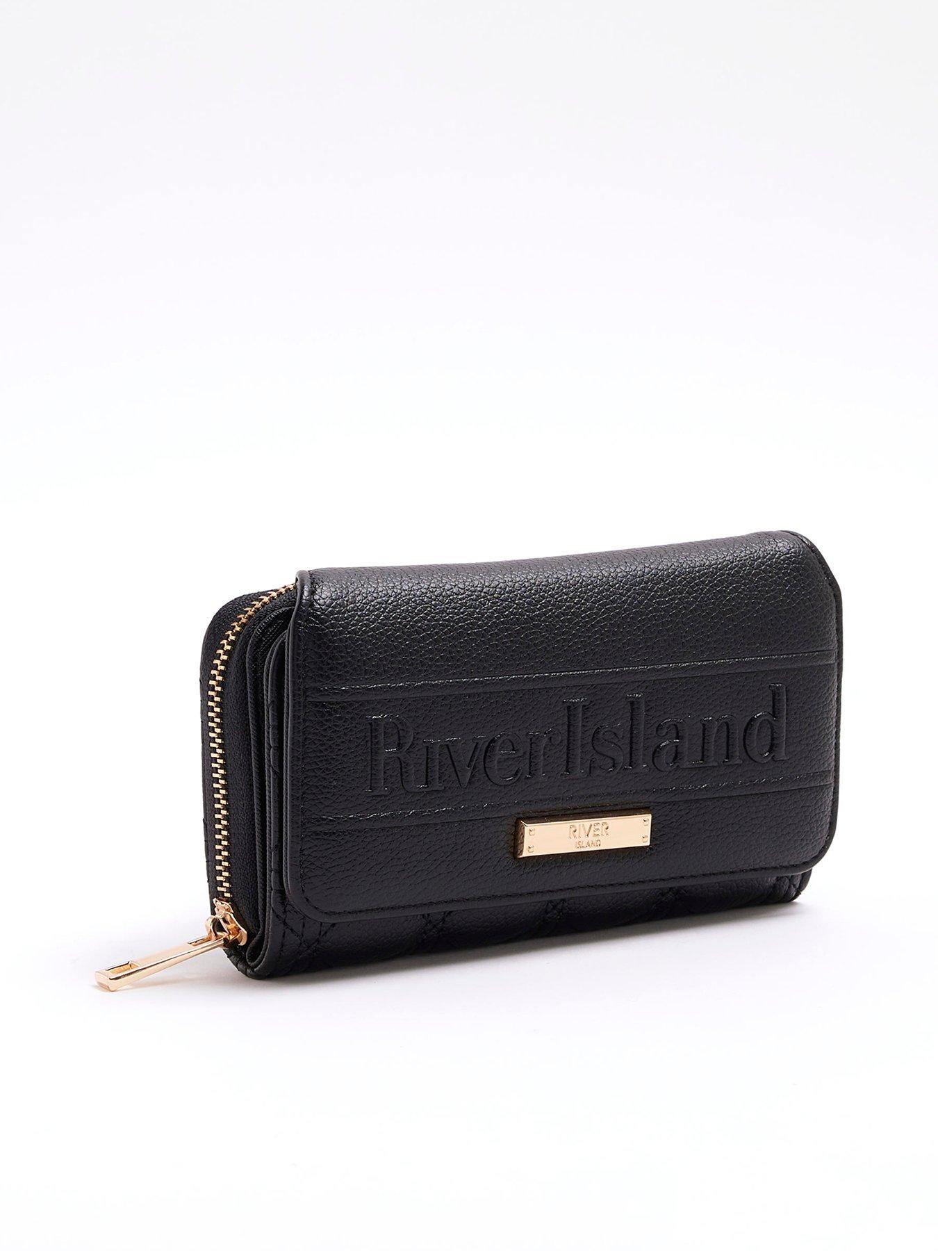 river-island-embossed-zip-around-purse-blackback