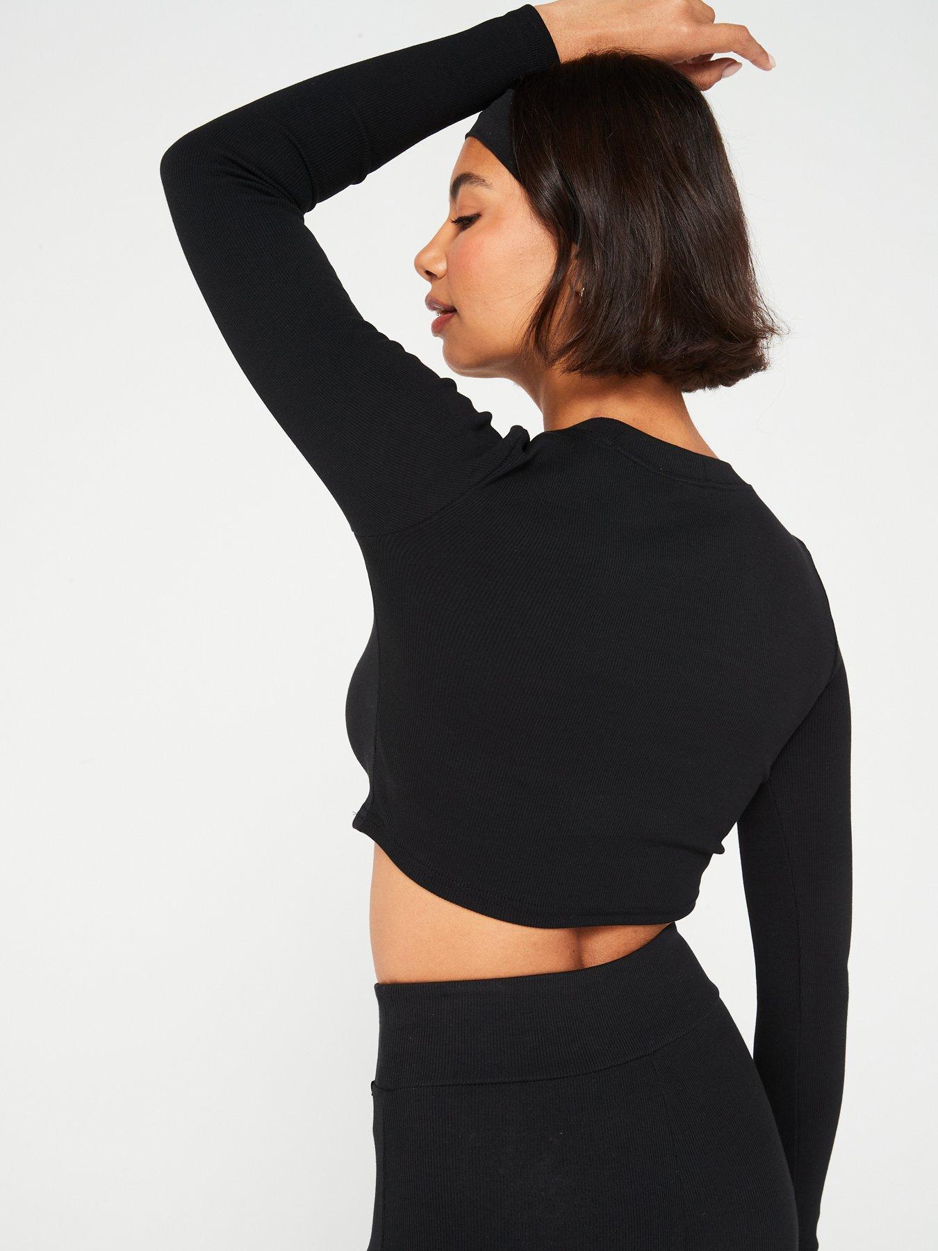 gym-king-womens-sports-luxe-rib-long-sleeve-tee-blackstillFront