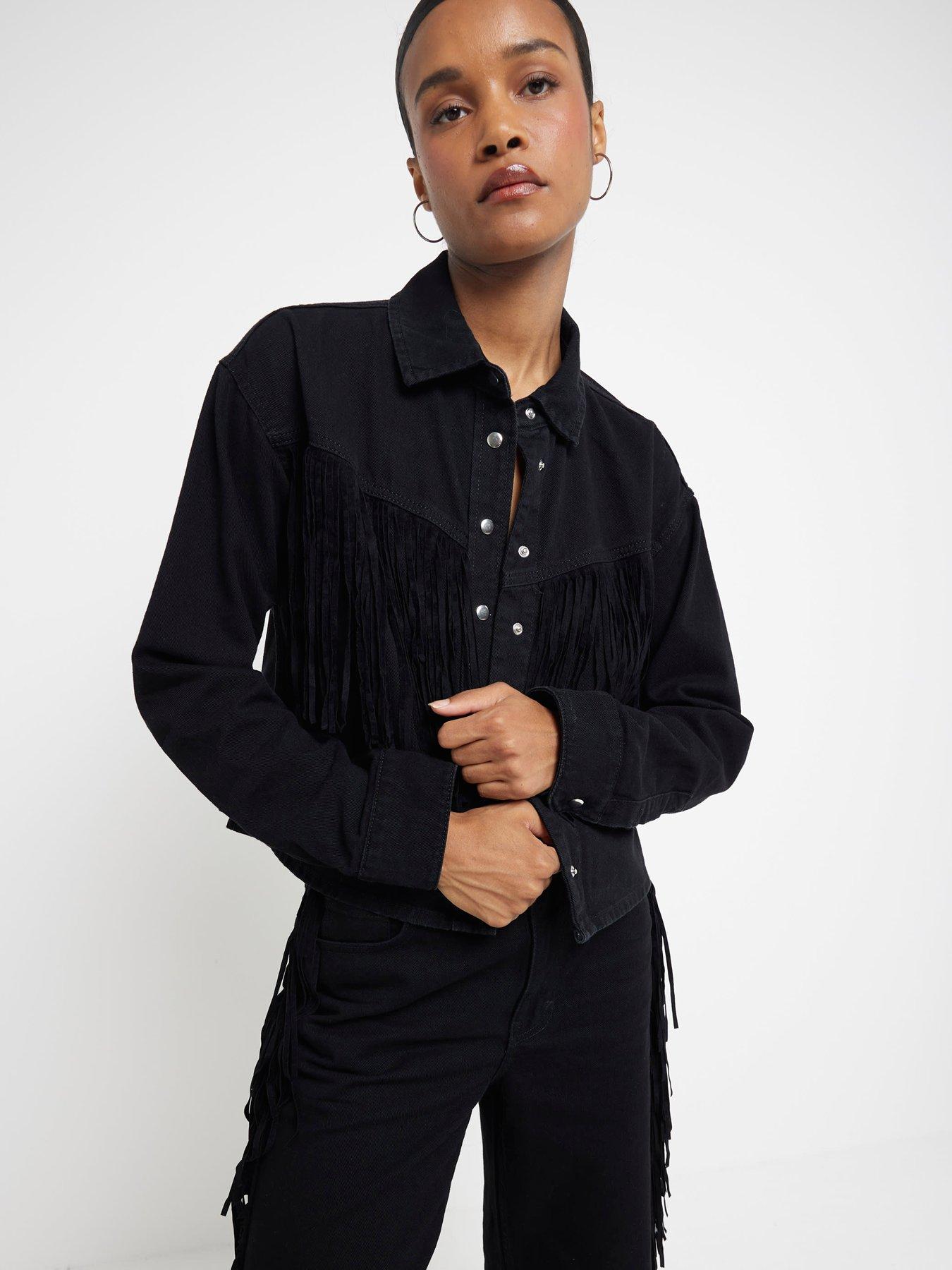 river-island-western-tassel-shirt-black