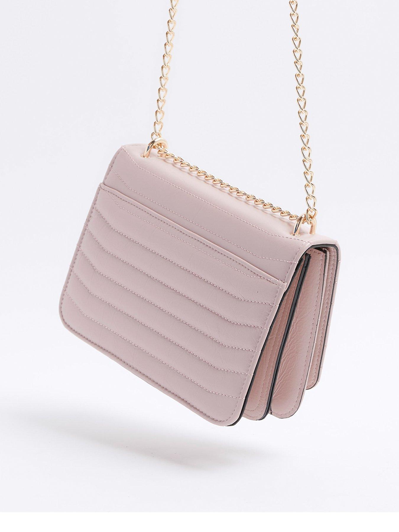 Quilted Chain Shoulder Bag Light Pink