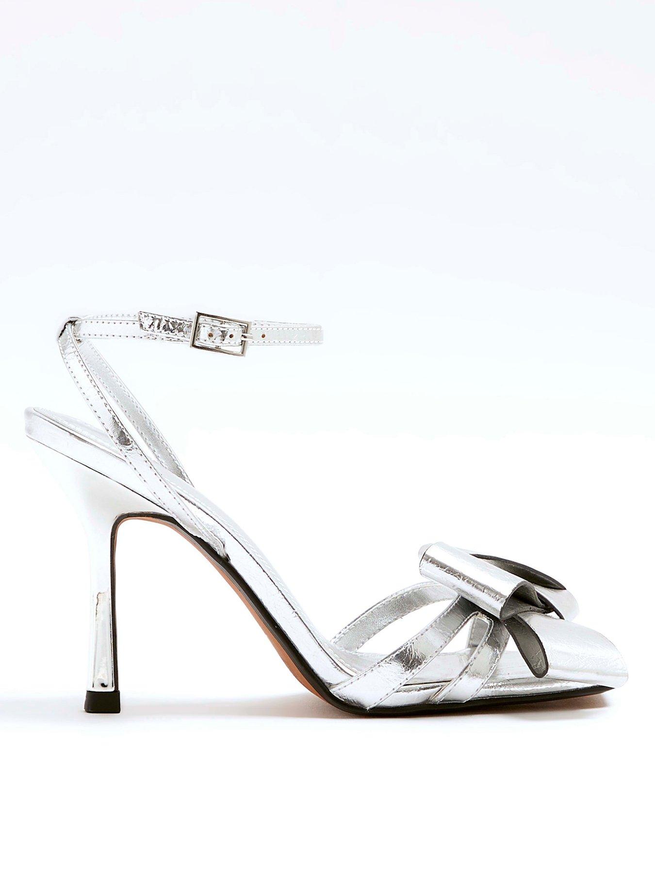 river-island-origami-bow-heeled-sandal-silver