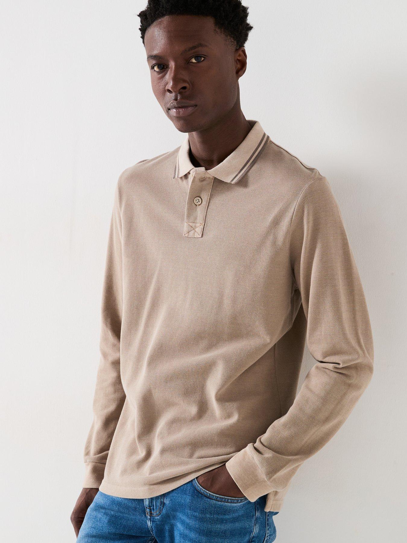 very-man-garment-dyed-longsleeve-pique-polo-stone