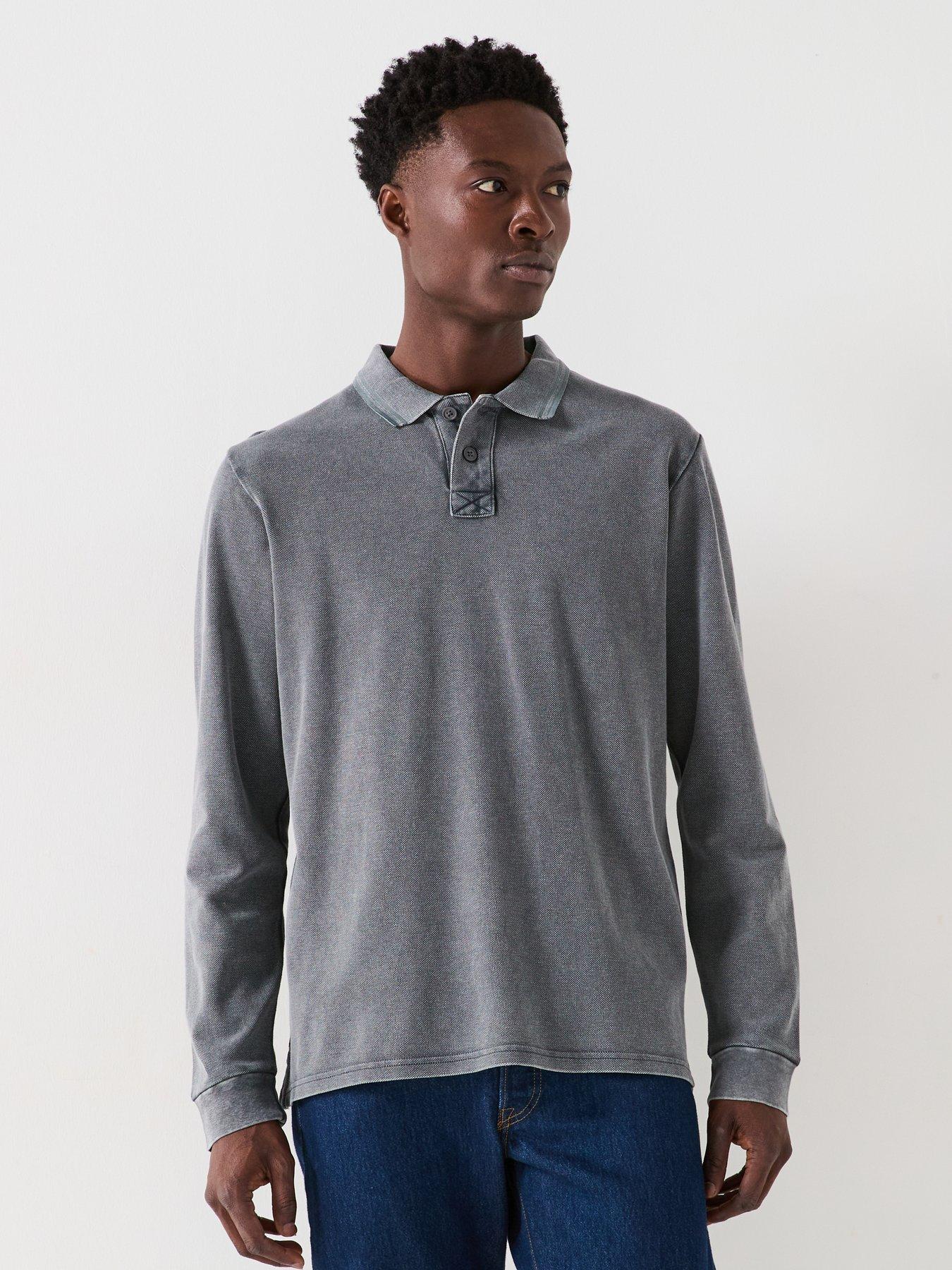 very-man-garment-dyed-longsleeve-pique-polo-dark-grey