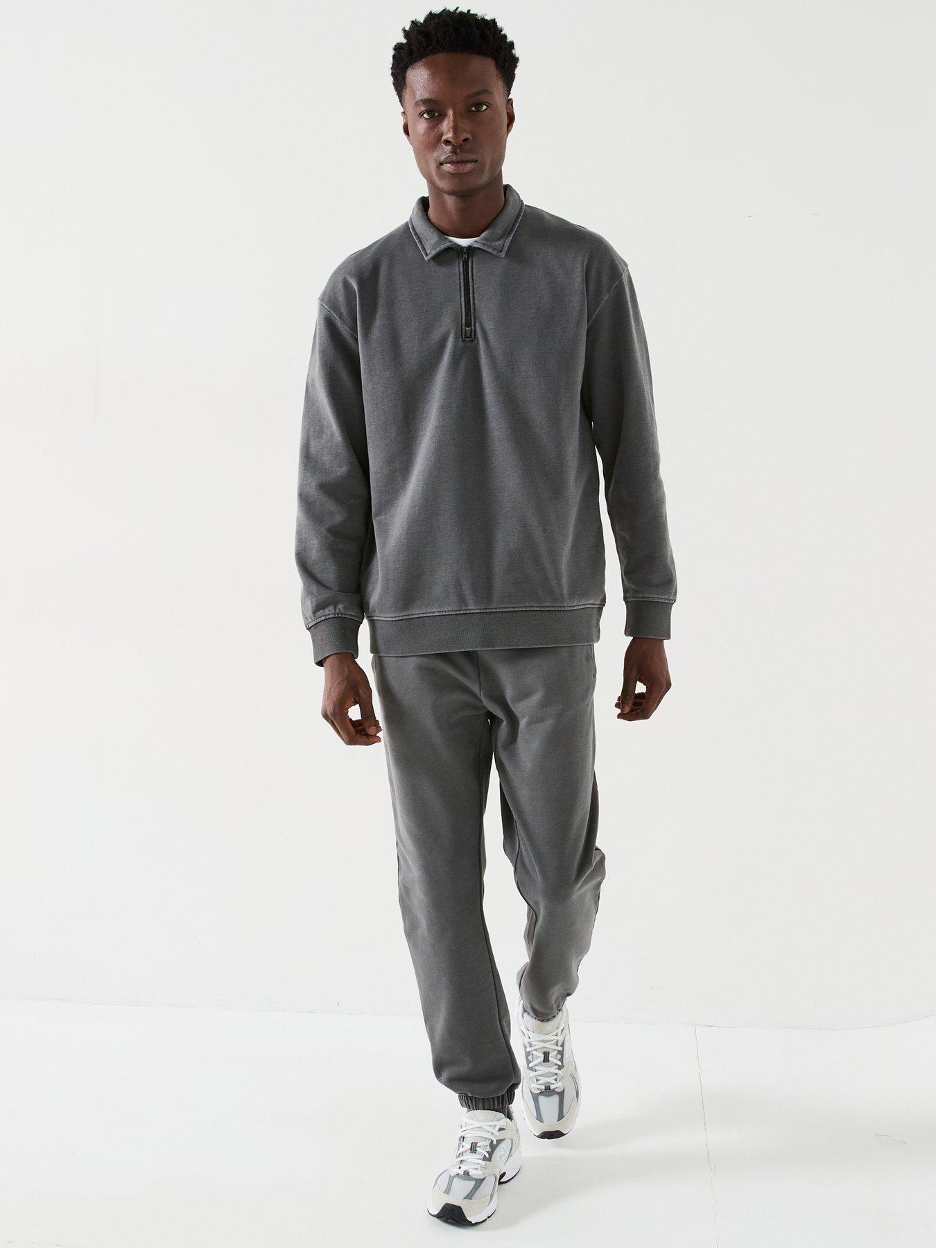 very-man-heavyweight-14-zip-sweat-dark-grey