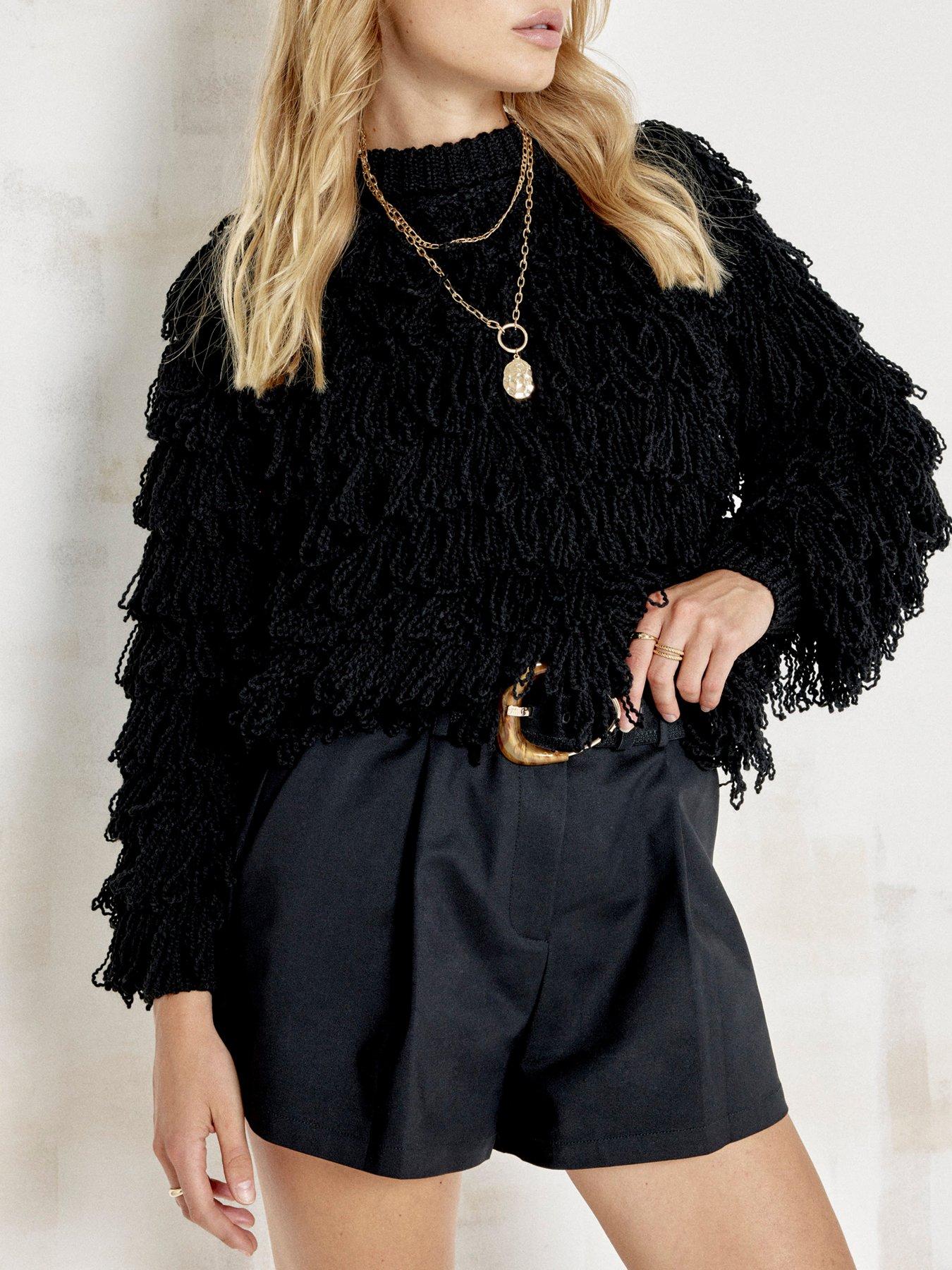 river-island-fringed-cable-knit-jumper-blackoutfit