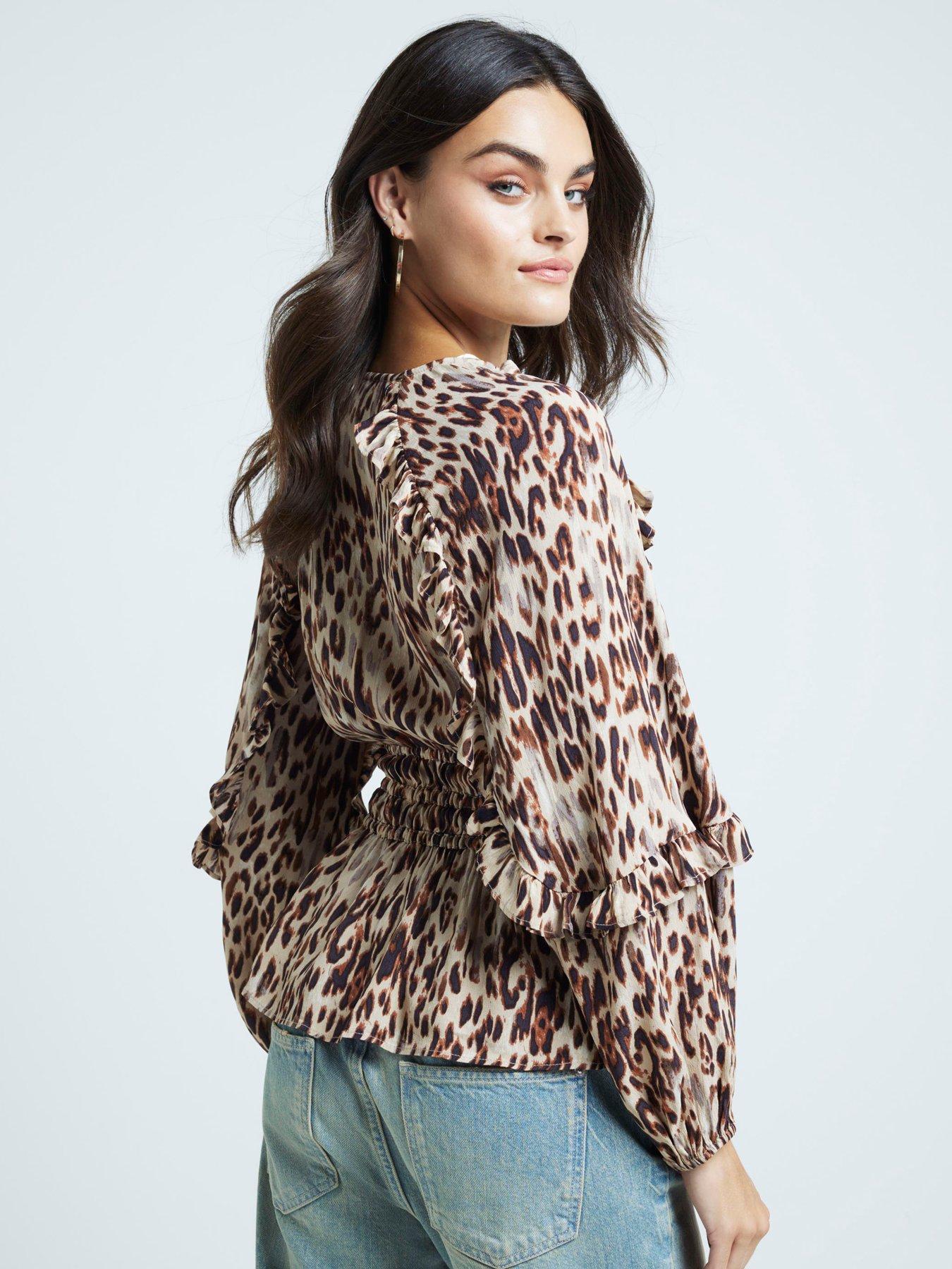 river-island-animal-print-frill-top-dark-beigestillFront