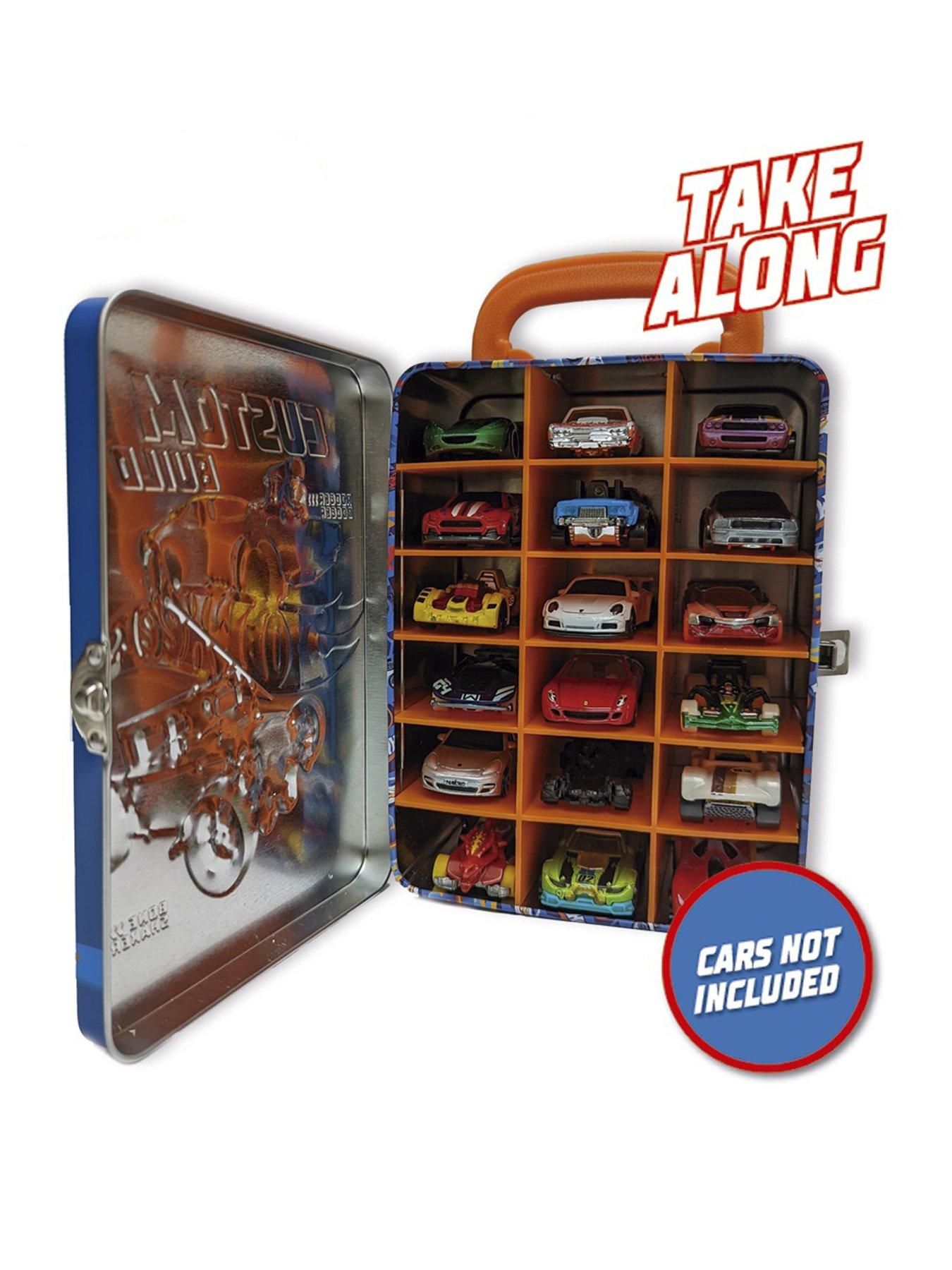 Hot Wheels Tin Car Storage Case - Blue