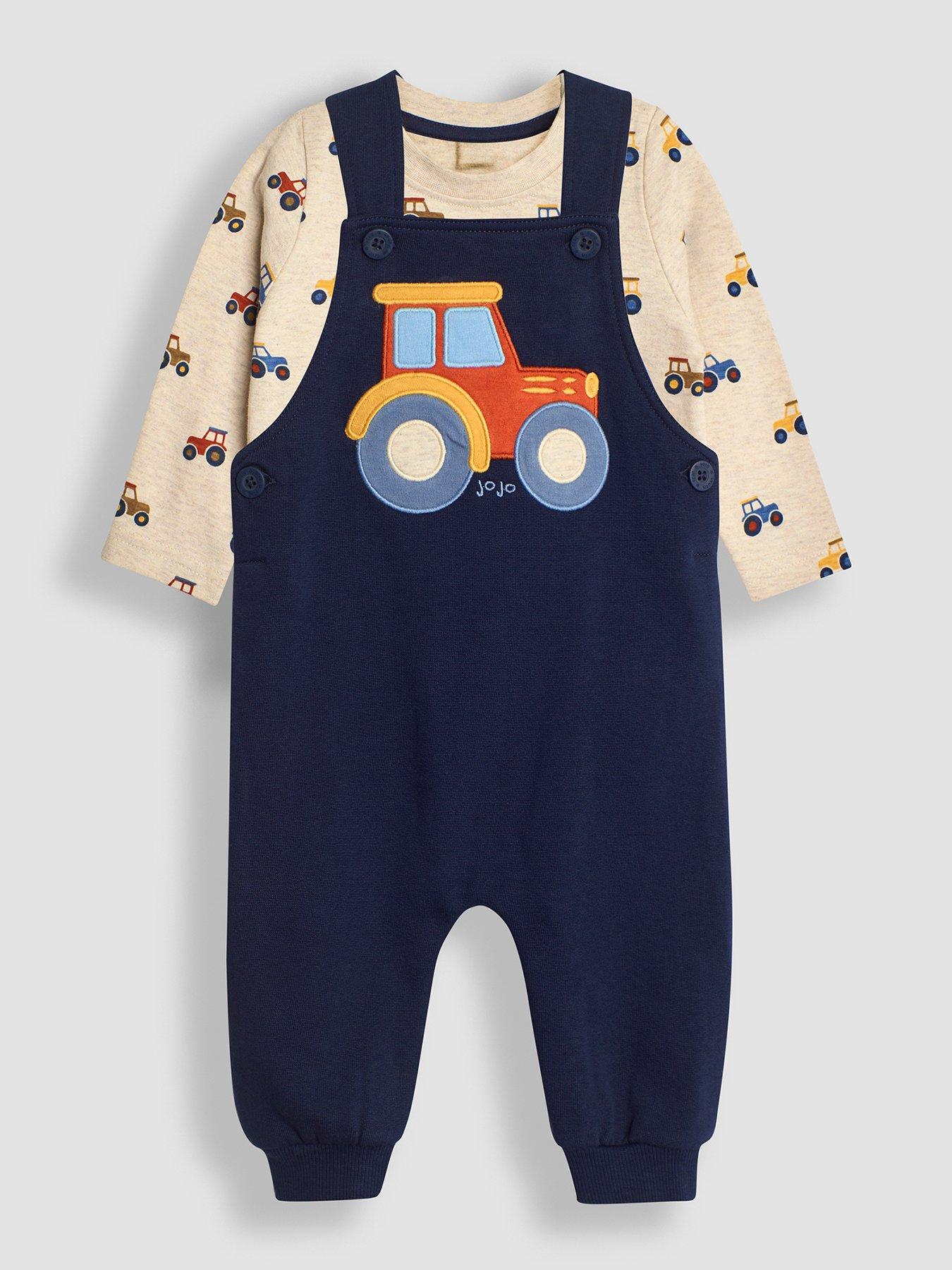 jojo-maman-bebe-boys-tractor-applique-dungarees-amp-print-top-set-navy