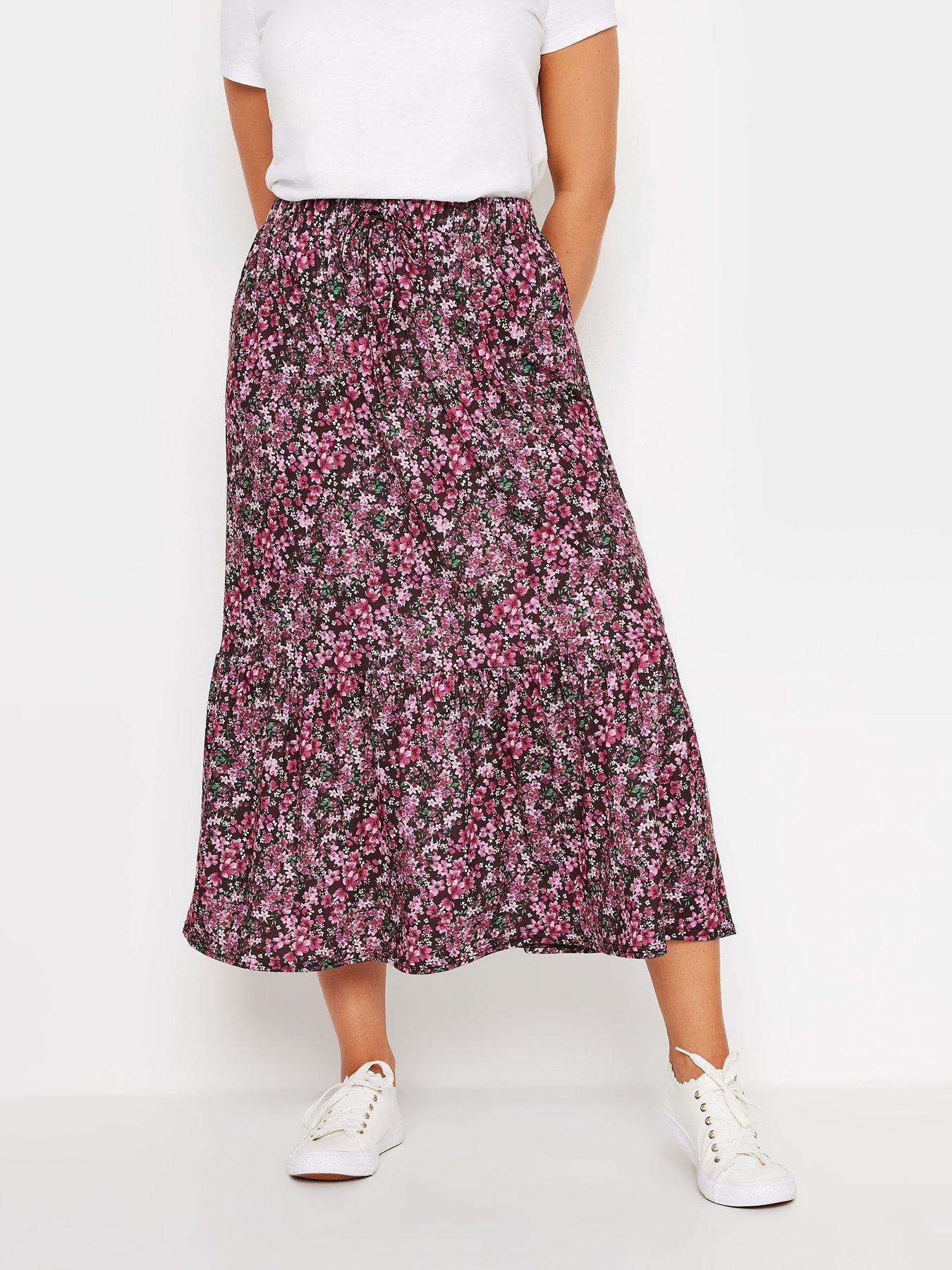 mco-floral-tiered-waist-skirt-pink