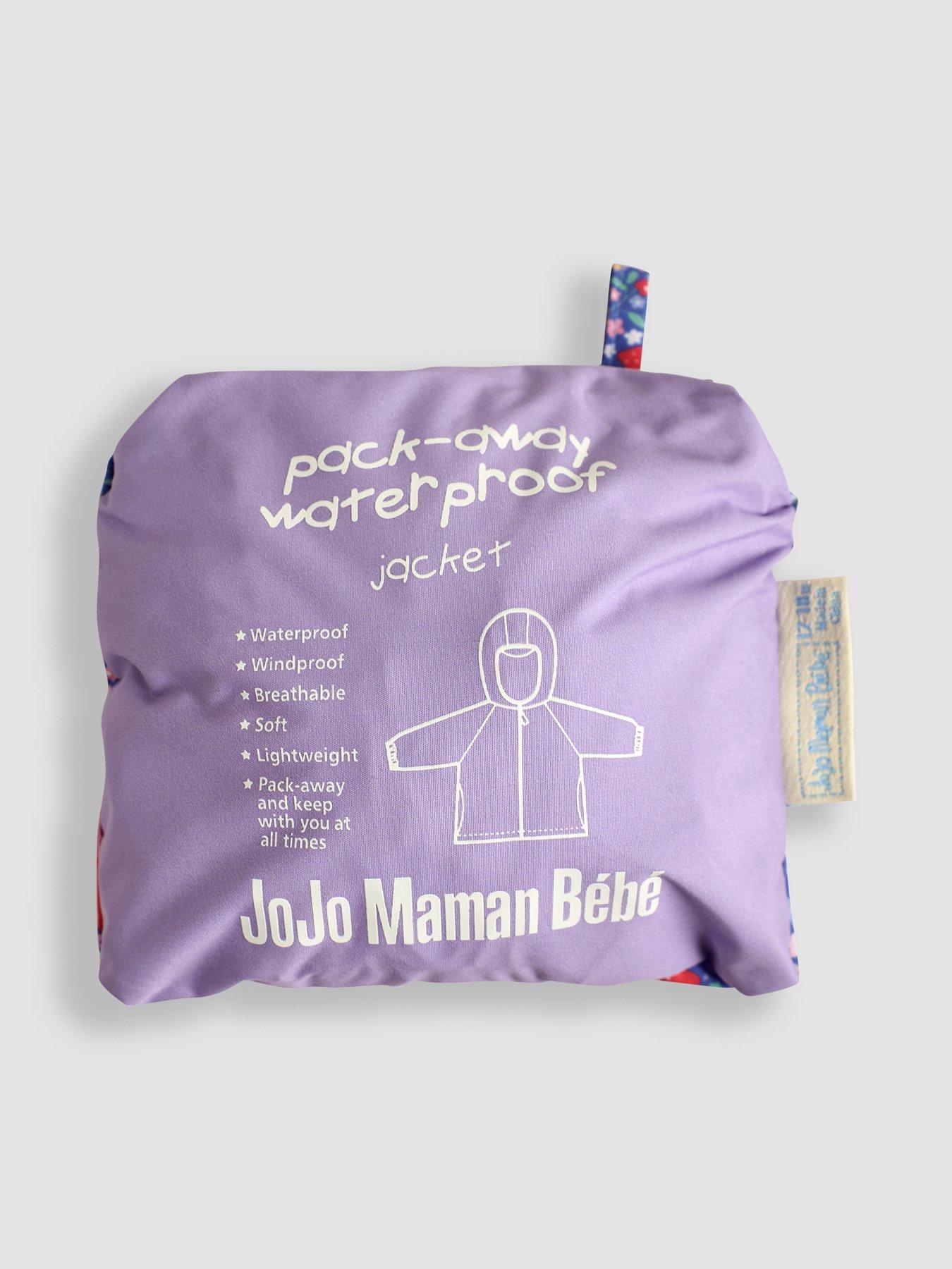 Image 4 of 4 of JoJo Maman Bebe Unisex Pack-Away Rain Jacket - Purple