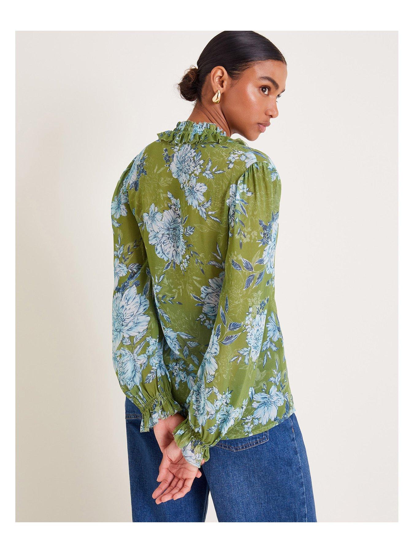 monsoon-eva-ruffle-blouse-greenstillFront