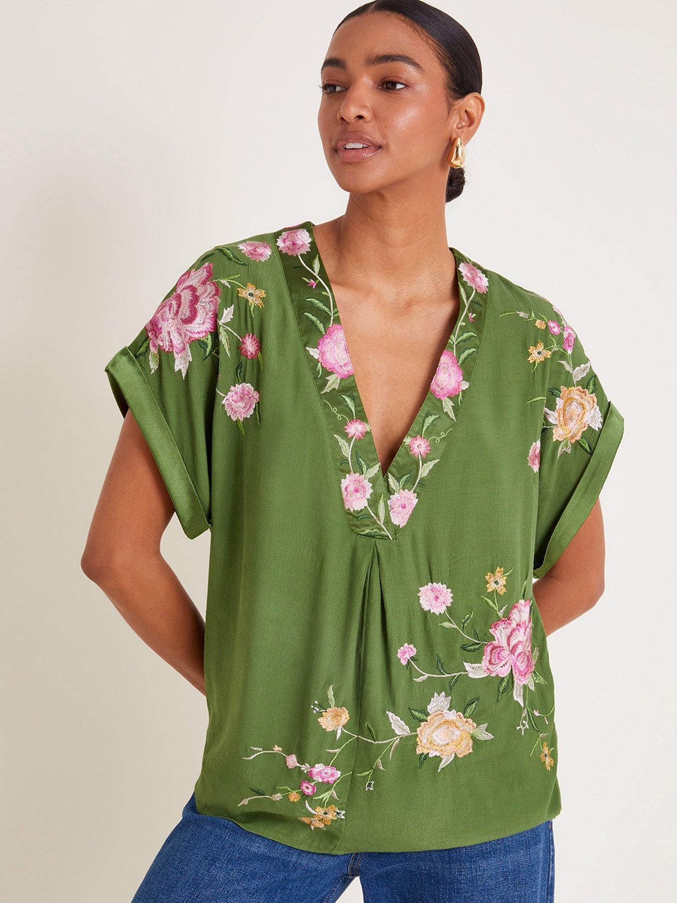 monsoon-alice-longline-top-green