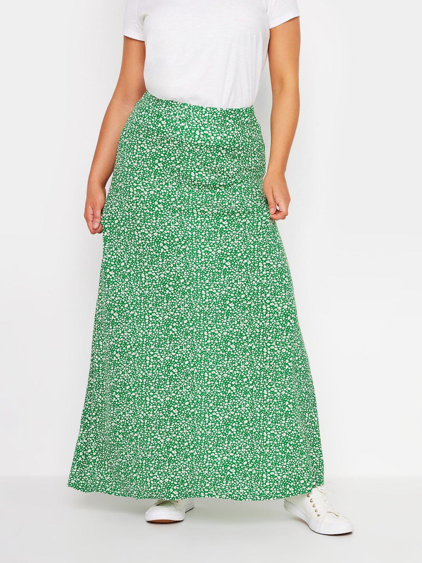 mco-ditsy-print-maxi-skirt-green