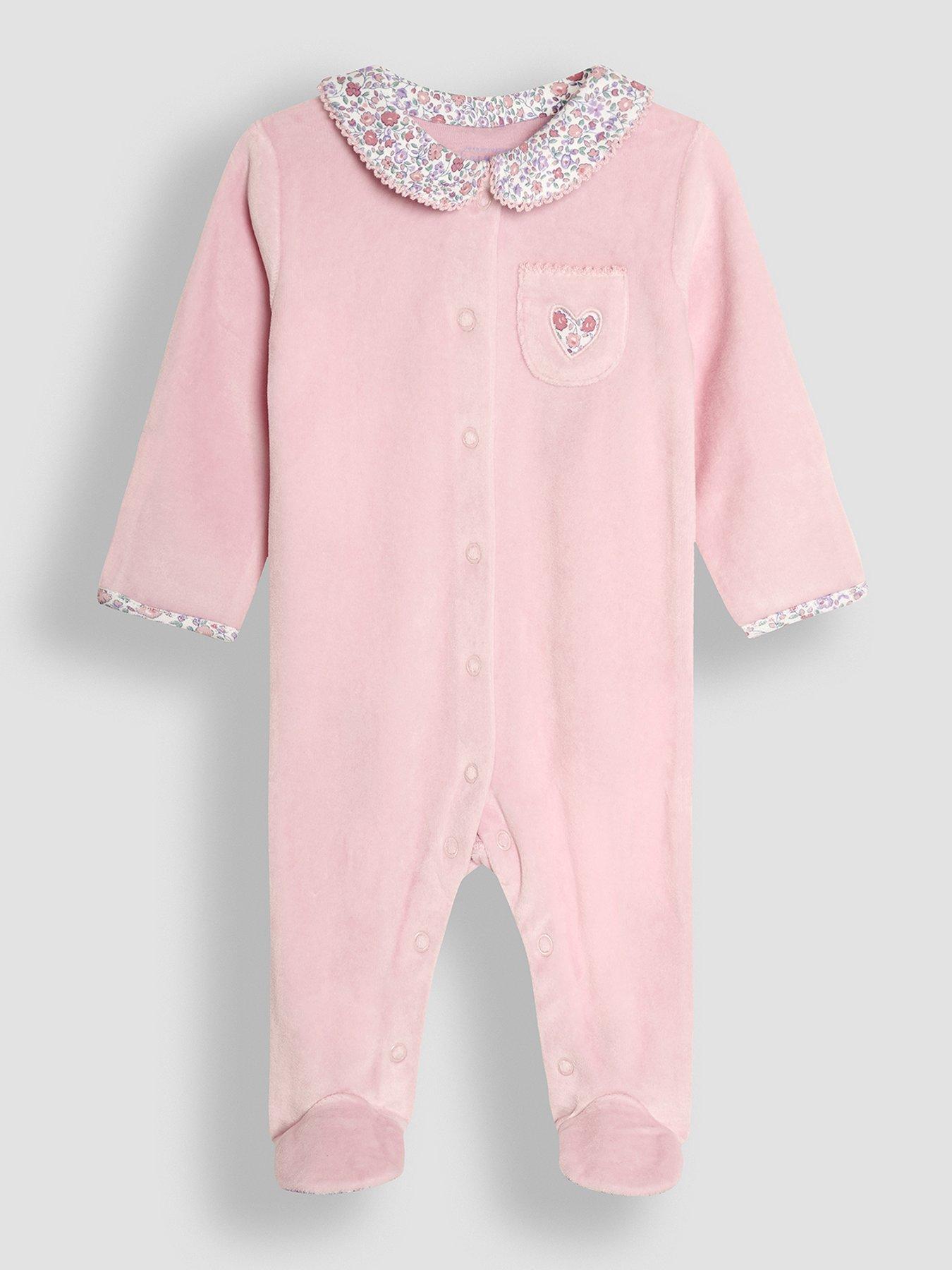 jojo-maman-bebe-girls-ditsy-velour-all-in-one-pink