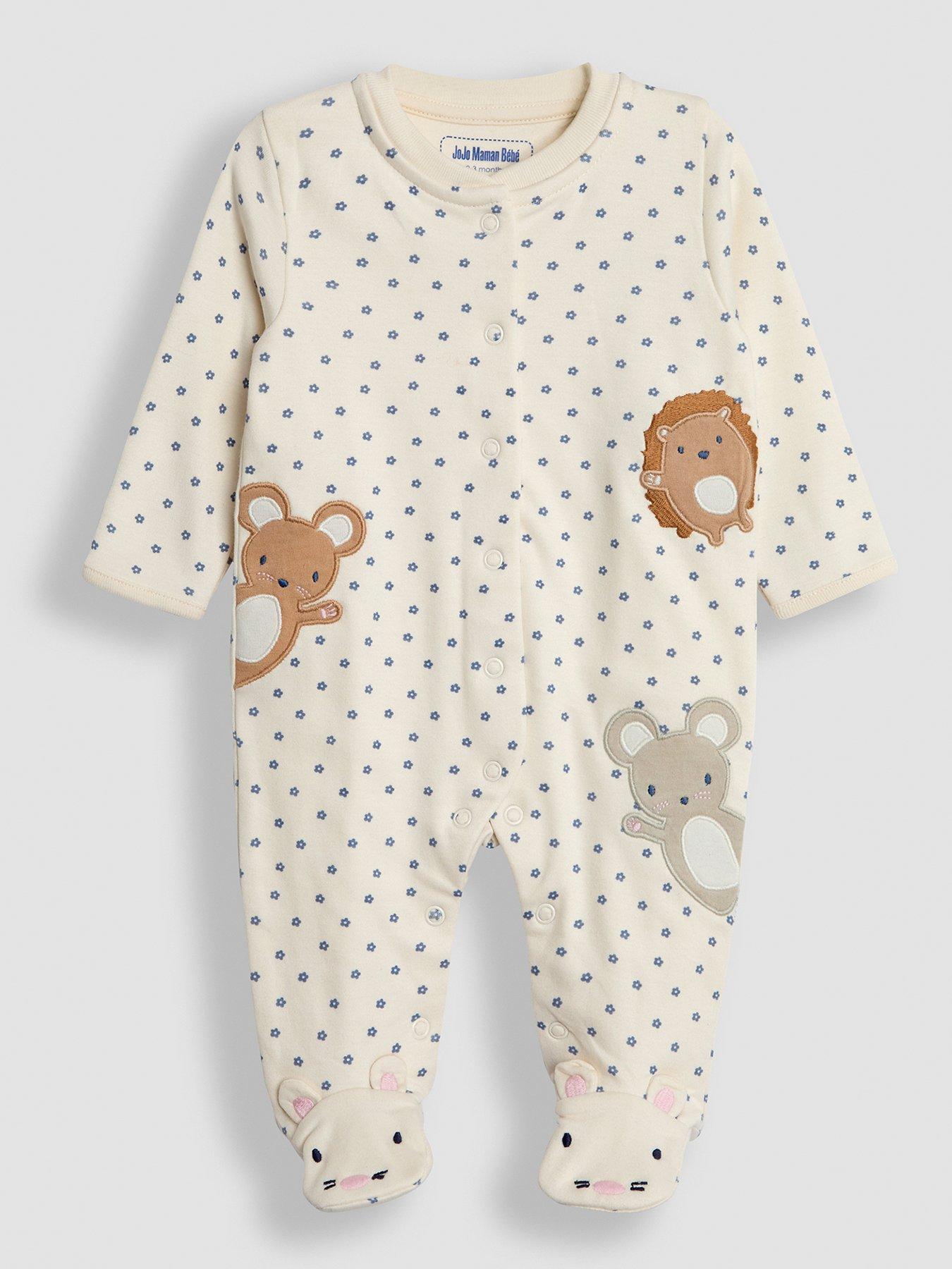 jojo-maman-bebe-girls-woodland-friends-applique-sleepsuit-cream