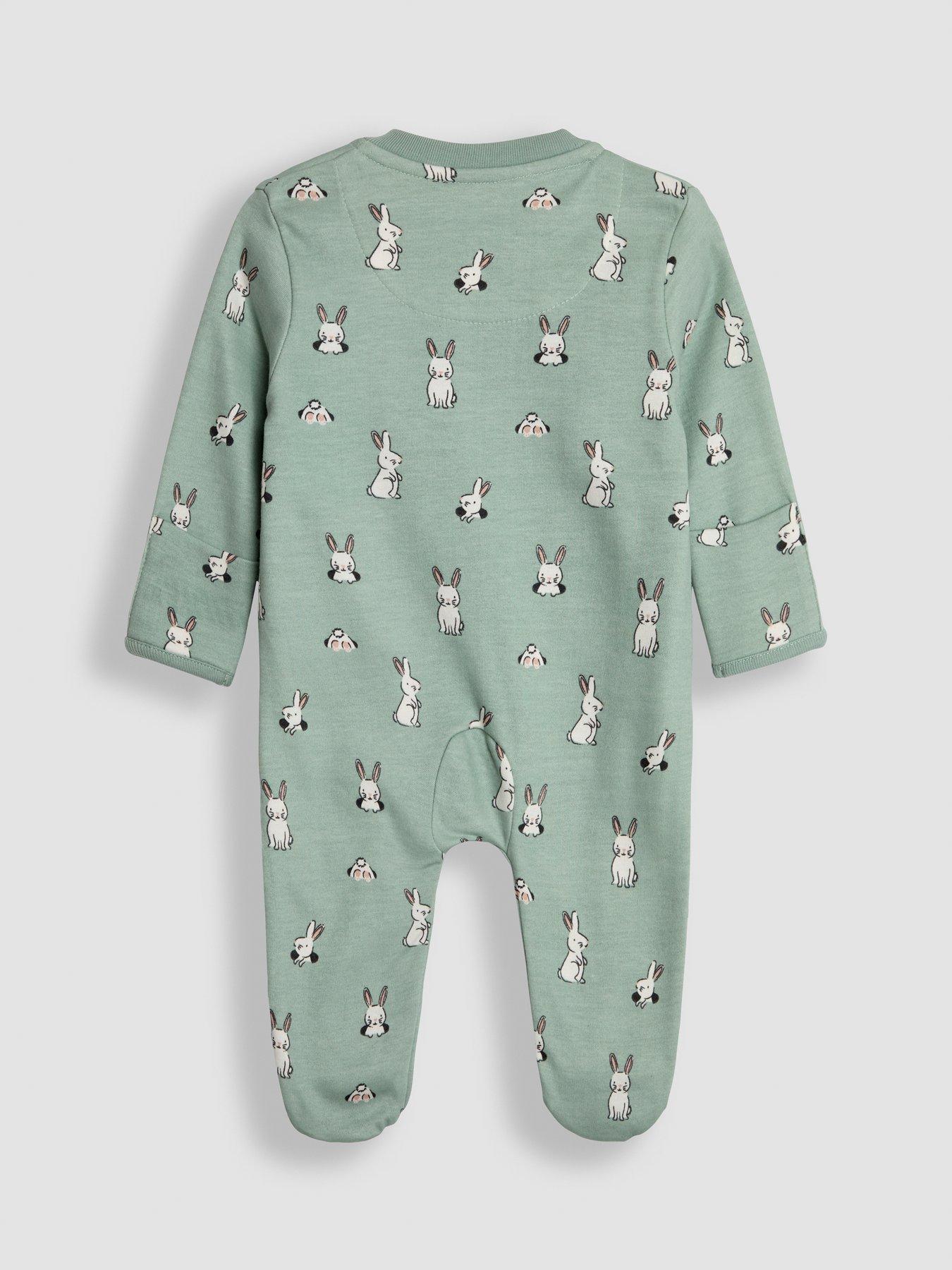 jojo-maman-bebe-unisex-bunny-print-zip-sleepsuit-greenstillFront