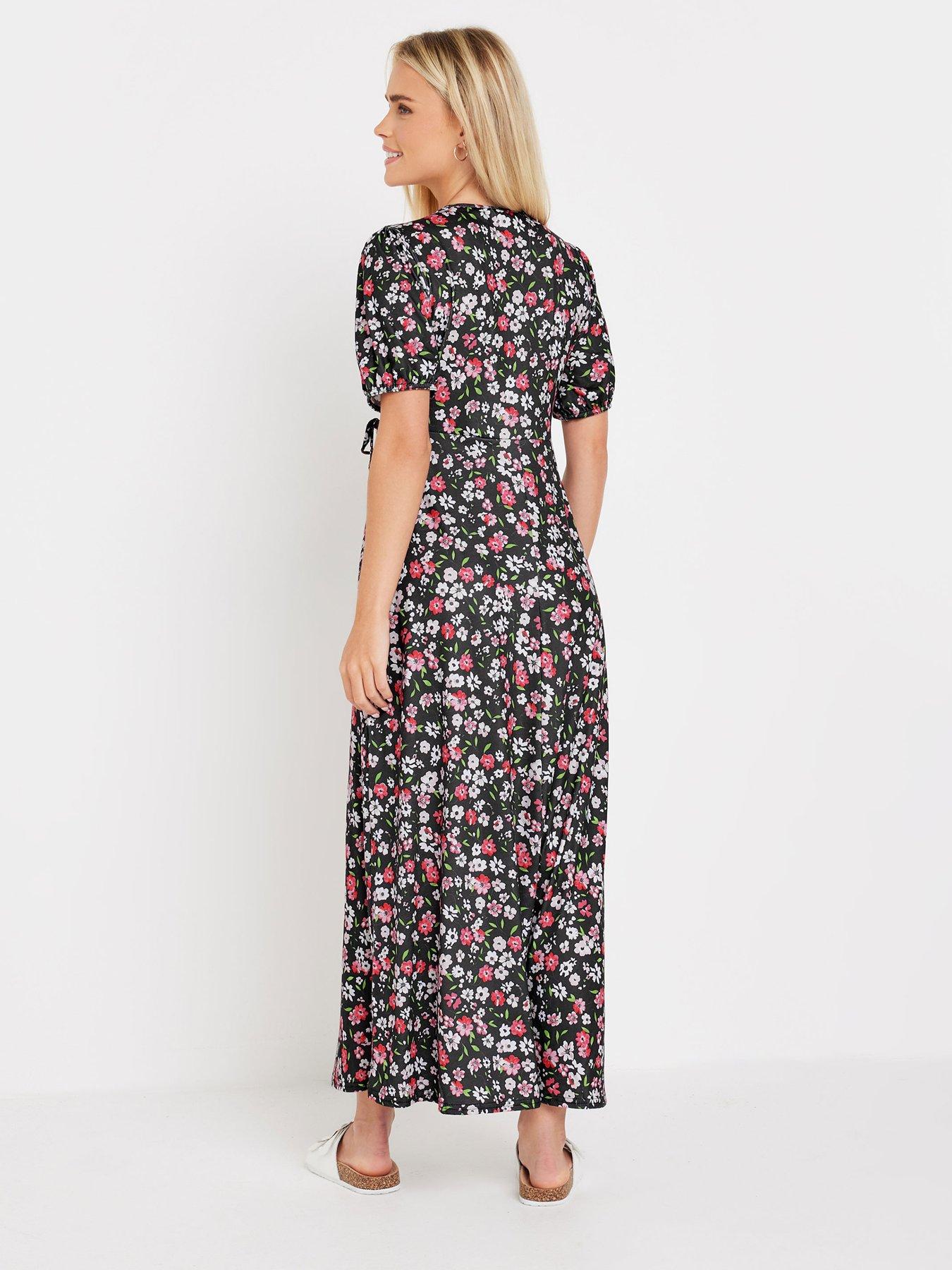 mco-petite-floral-wrap-front-maxi-dress-blackstillFront