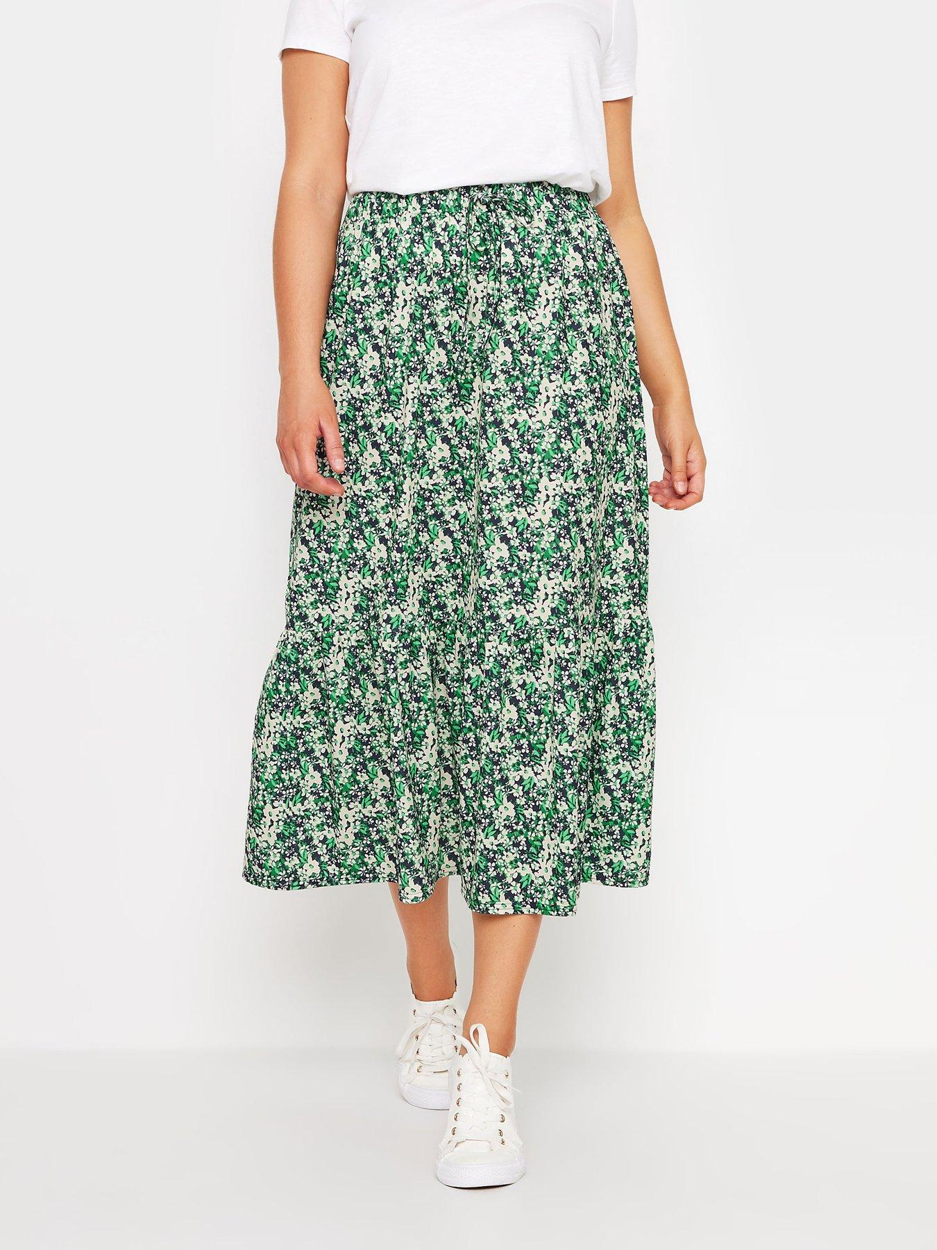 mco-floral-tiered-tie-waist-skirt-green