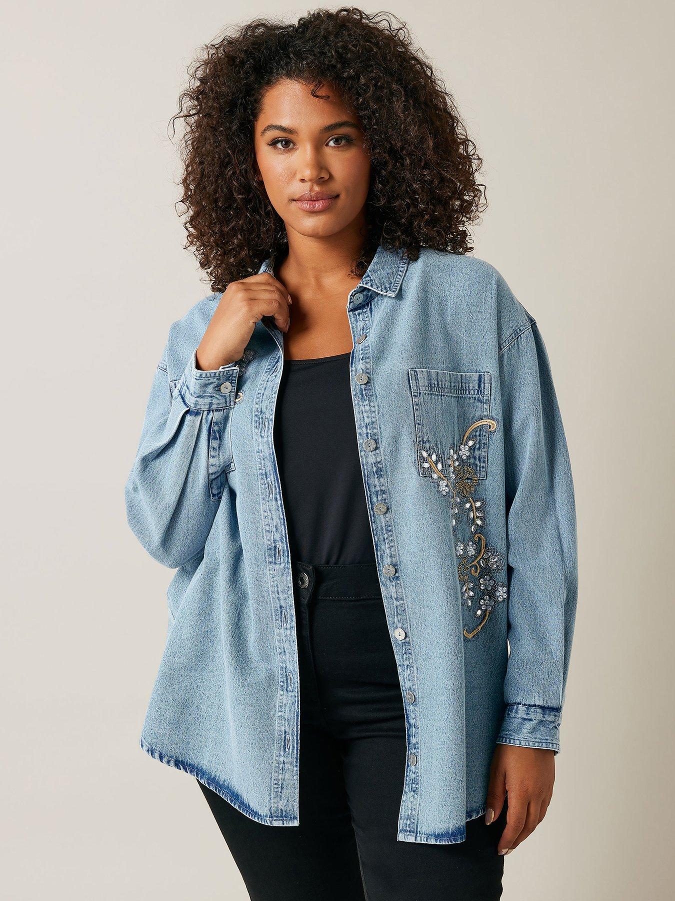 evans-denim-shirt-with-embellishment