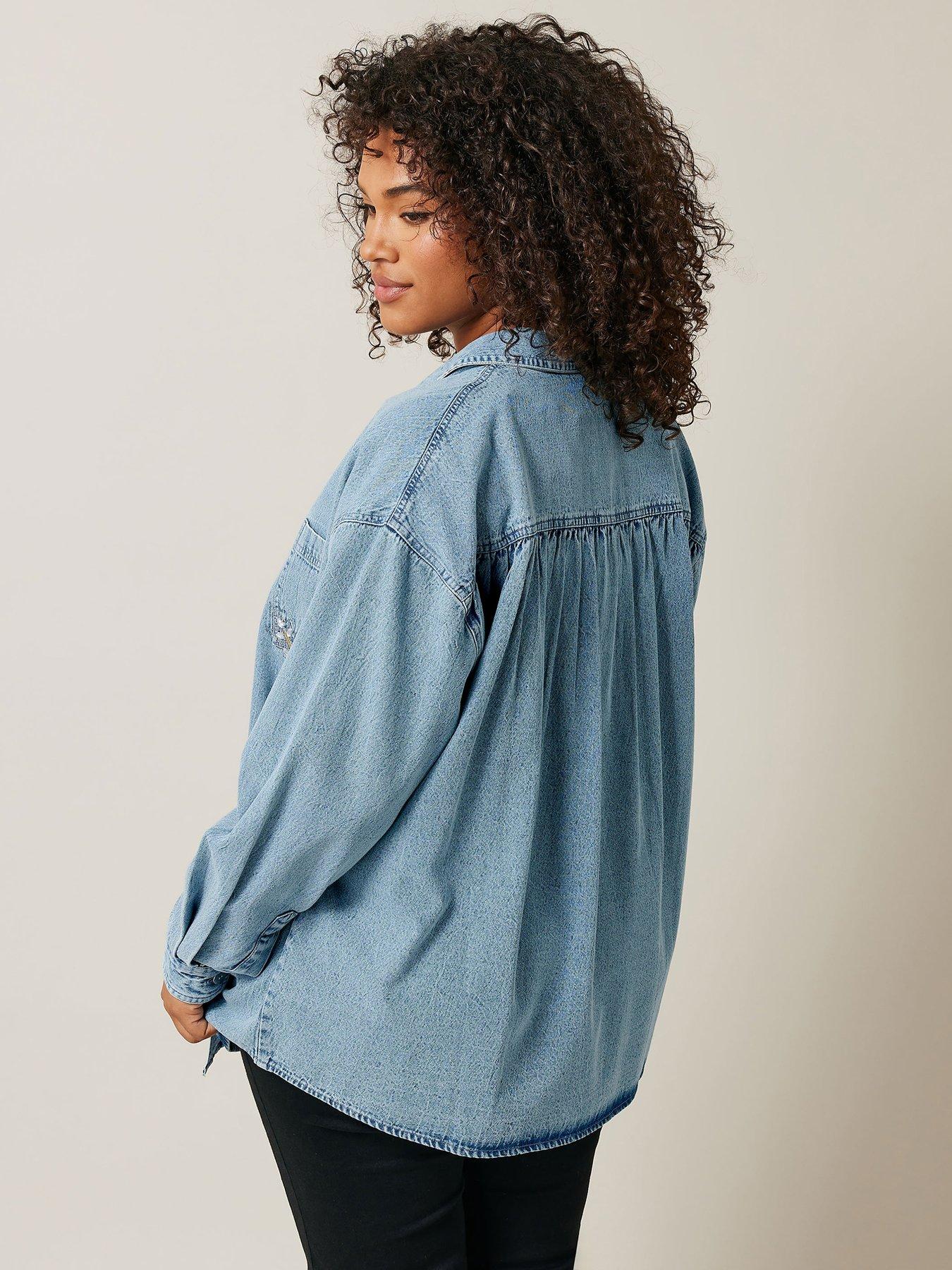 evans-denim-shirt-with-embellishmentstillFront