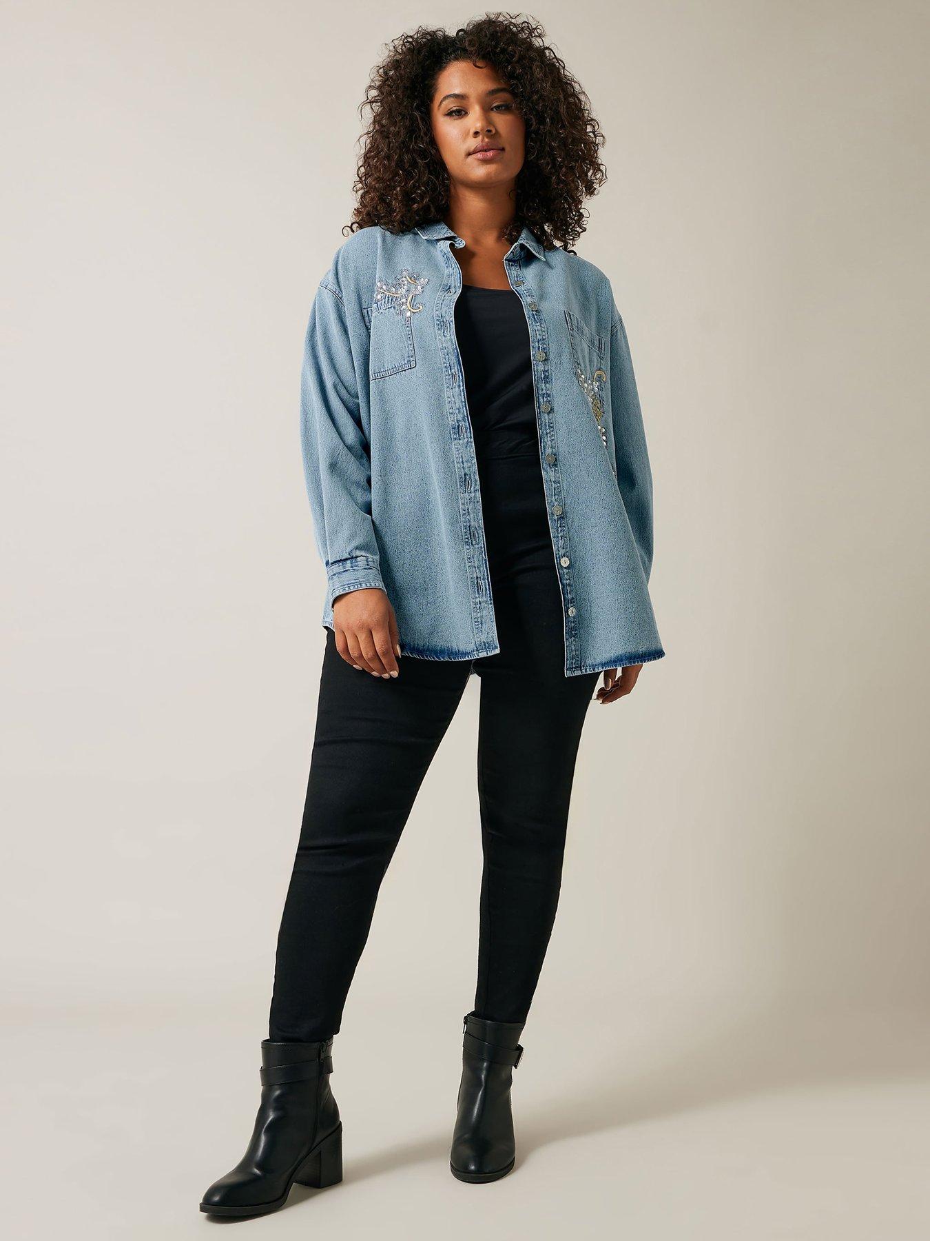 evans-denim-shirt-with-embellishmentback