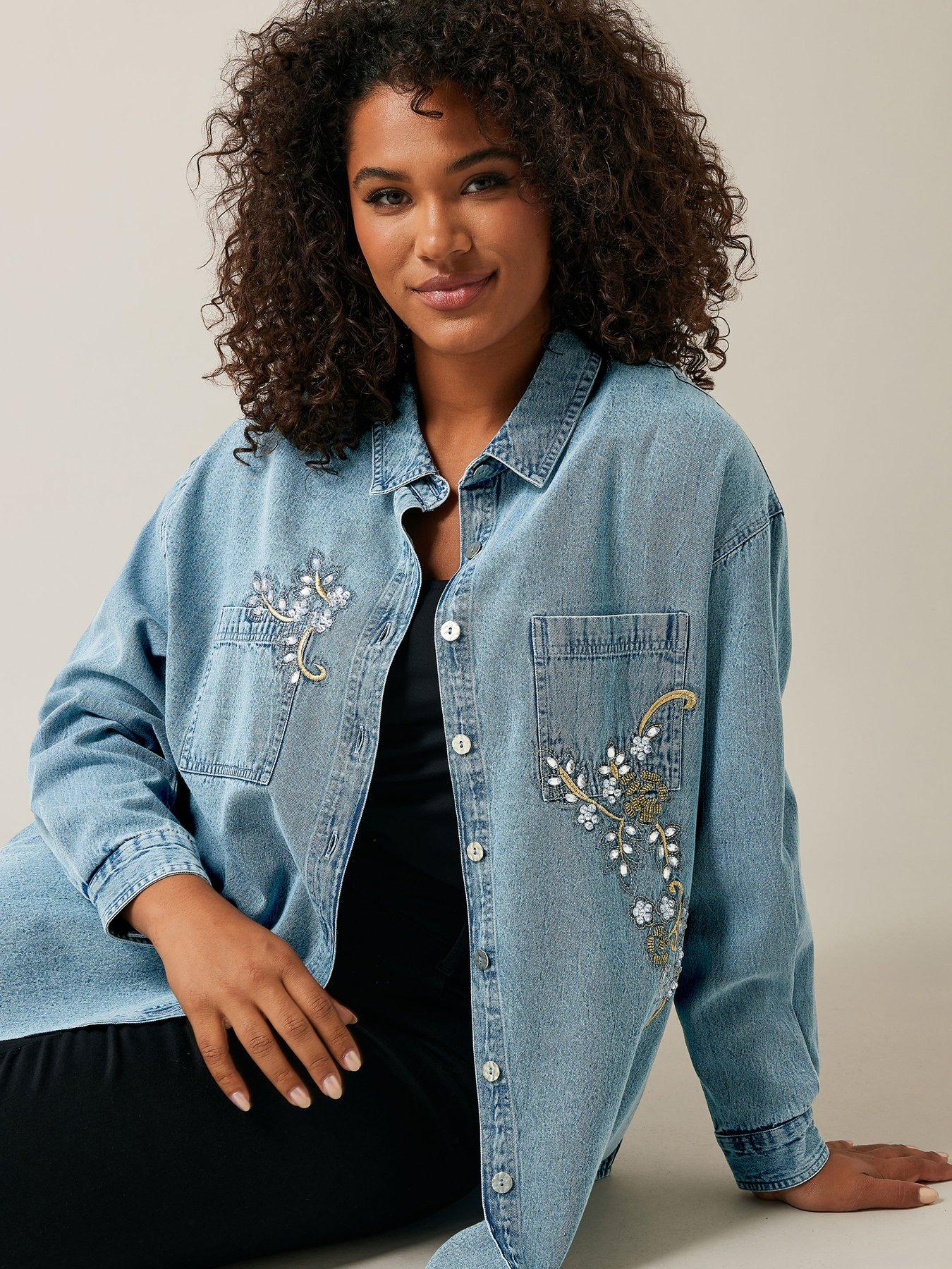 evans-denim-shirt-with-embellishmentoutfit