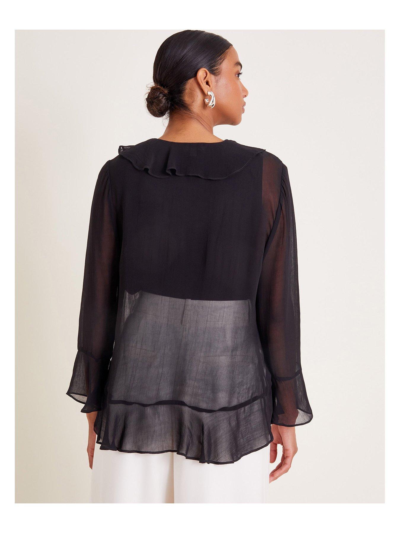 monsoon-fiona-frill-blouse-blackstillFront