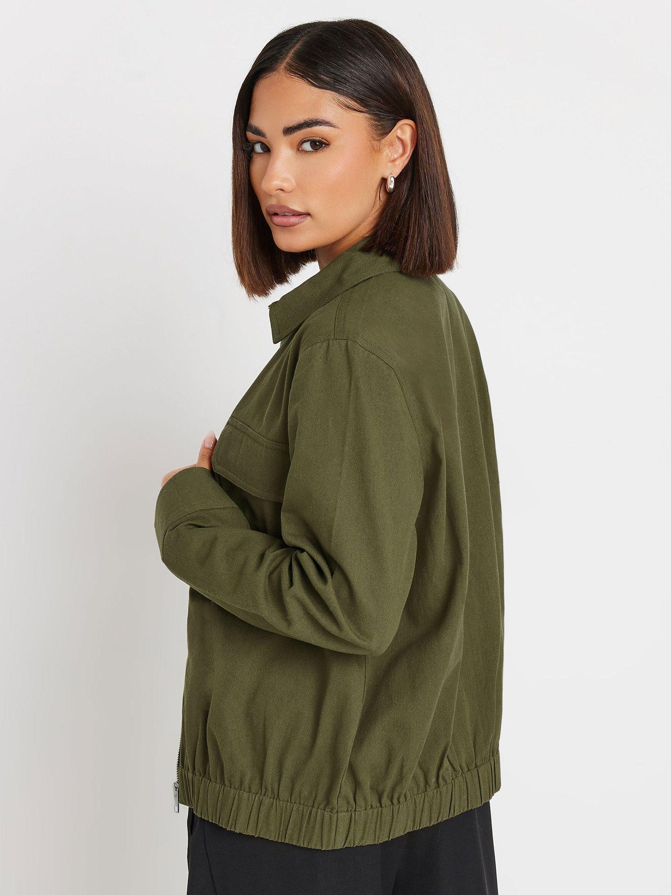 pixiegirl-petite-bomber-utility-jacket-greenstillFront