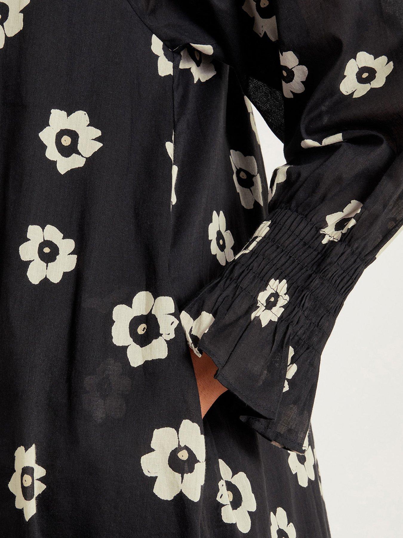 monsoon-lei-floral-print-midinbspdress-blackoutfit