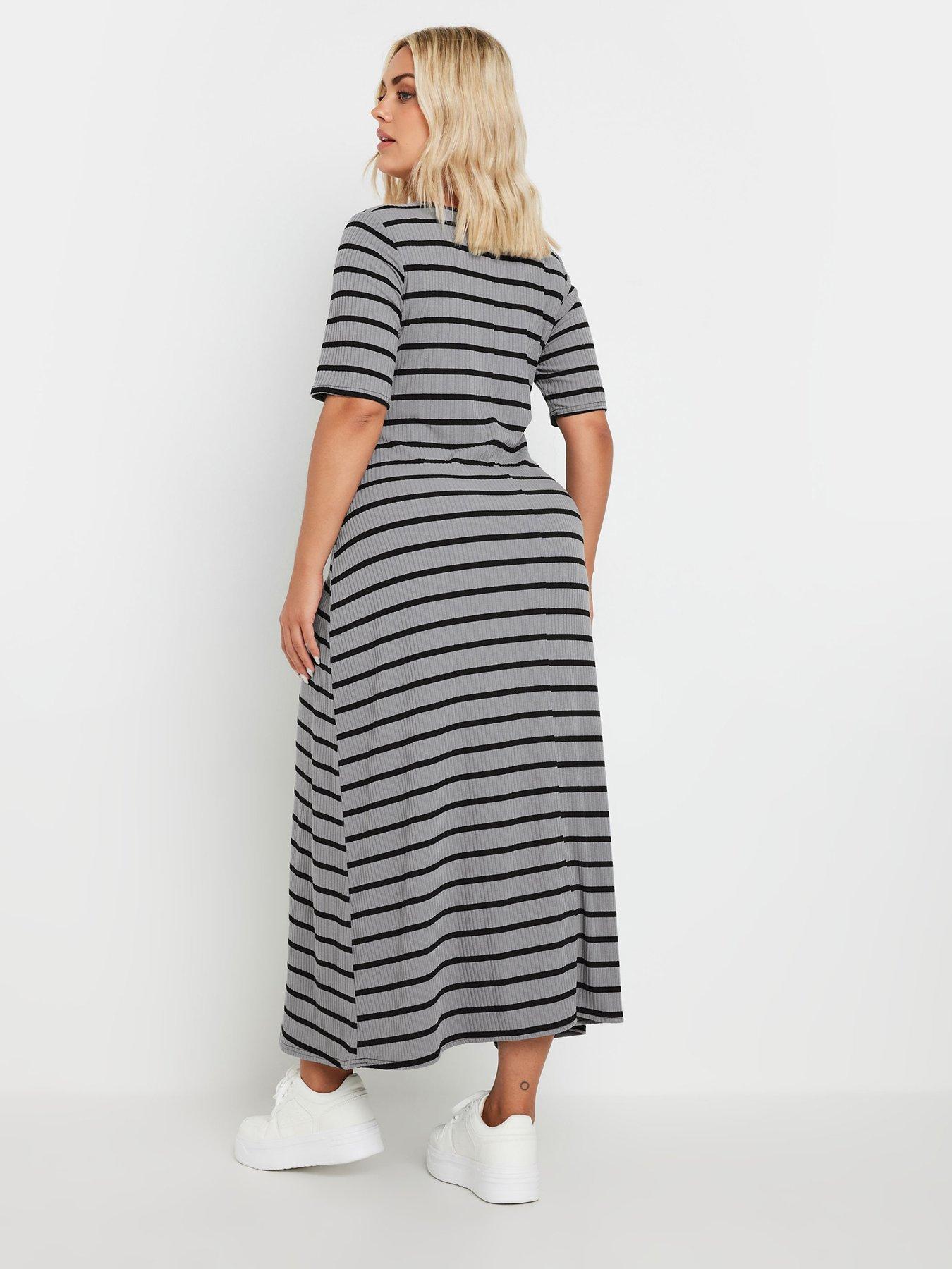 yours-curve-rib-swing-maxi-dress-greystillFront