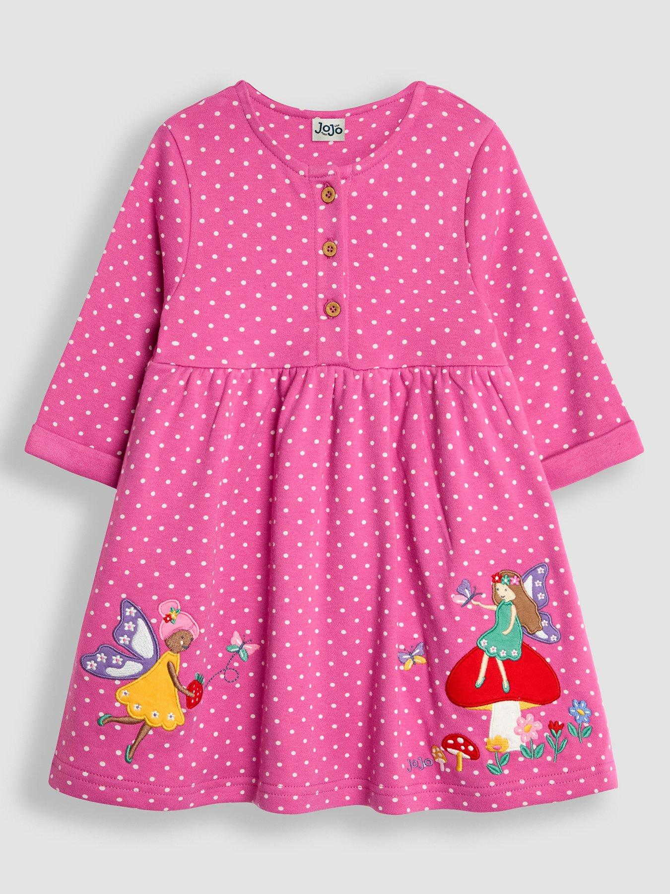 jojo-maman-bebe-girls-fairy-applique-button-front-dress-pink