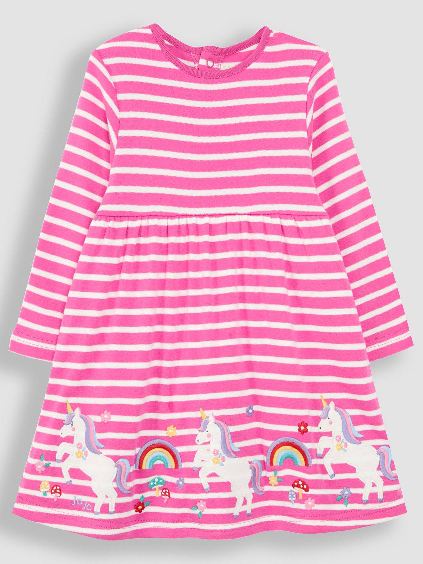 jojo-maman-bebe-girls-unicorn-applique-dress-pinkfront