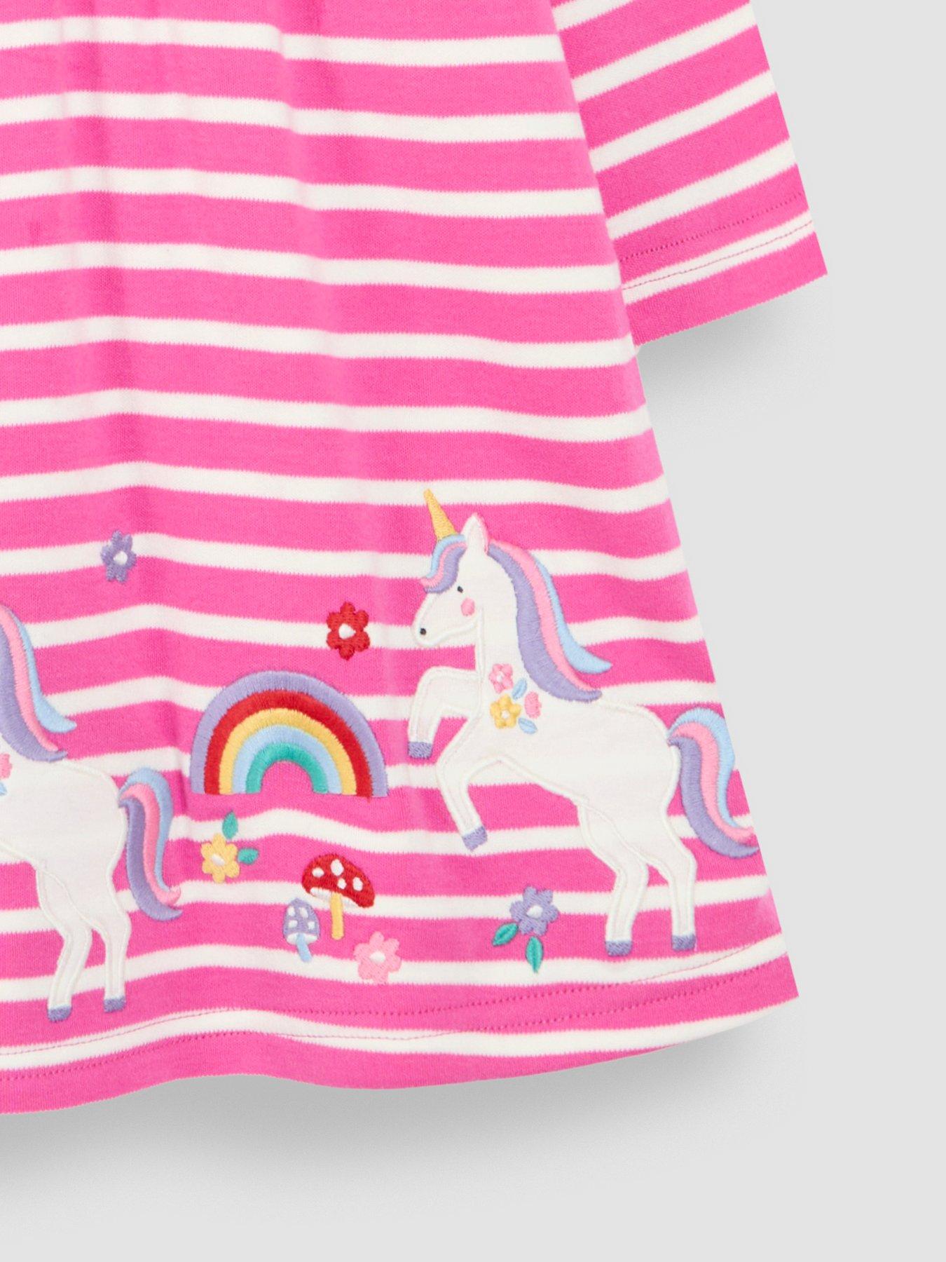 jojo-maman-bebe-girls-unicorn-applique-dress-pinkdetail