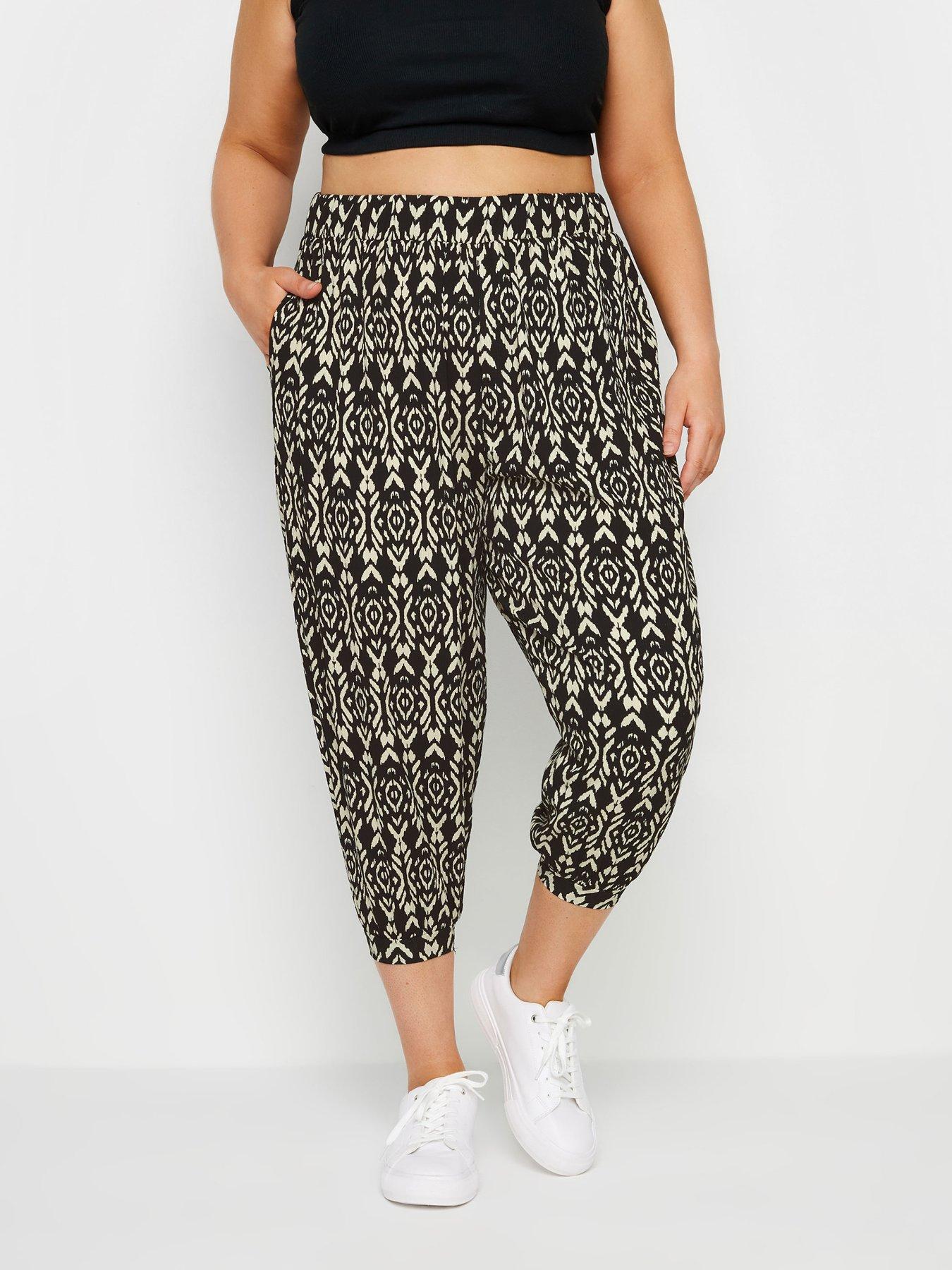 yours-curve-paisley-textured-cropped-harem-trousers