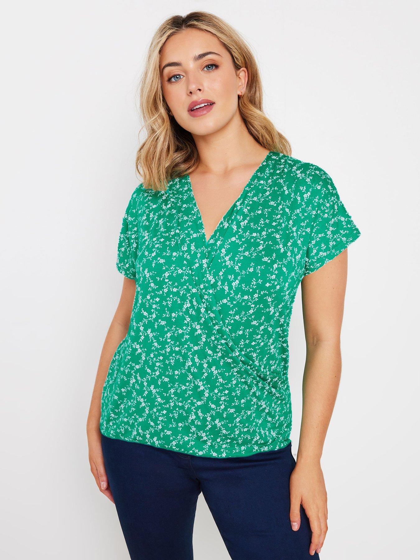 mco-floral-wrap-top-green