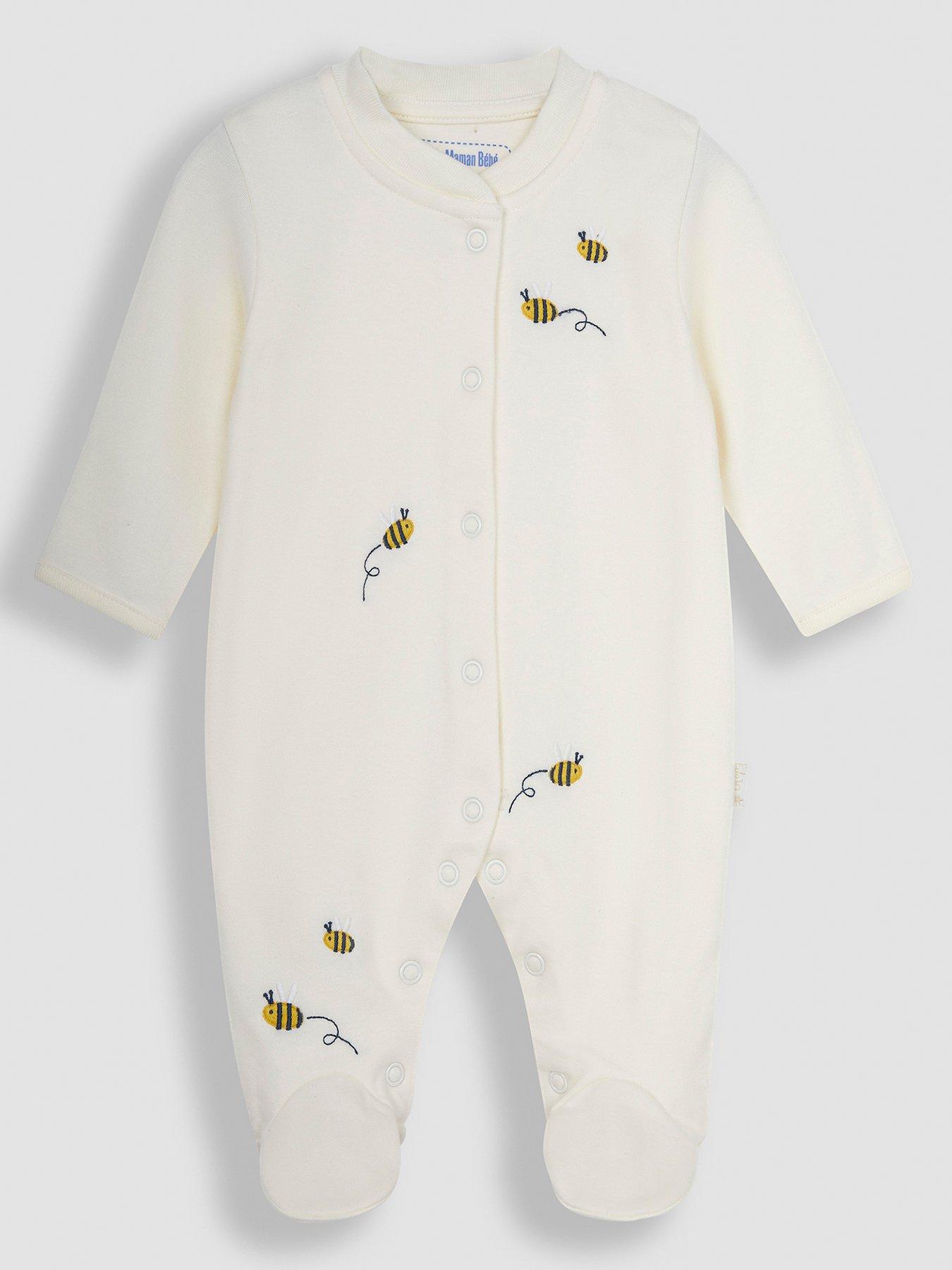 jojo-maman-bebe-girls-2-pack-bee-print-sleepsuit-yellowback