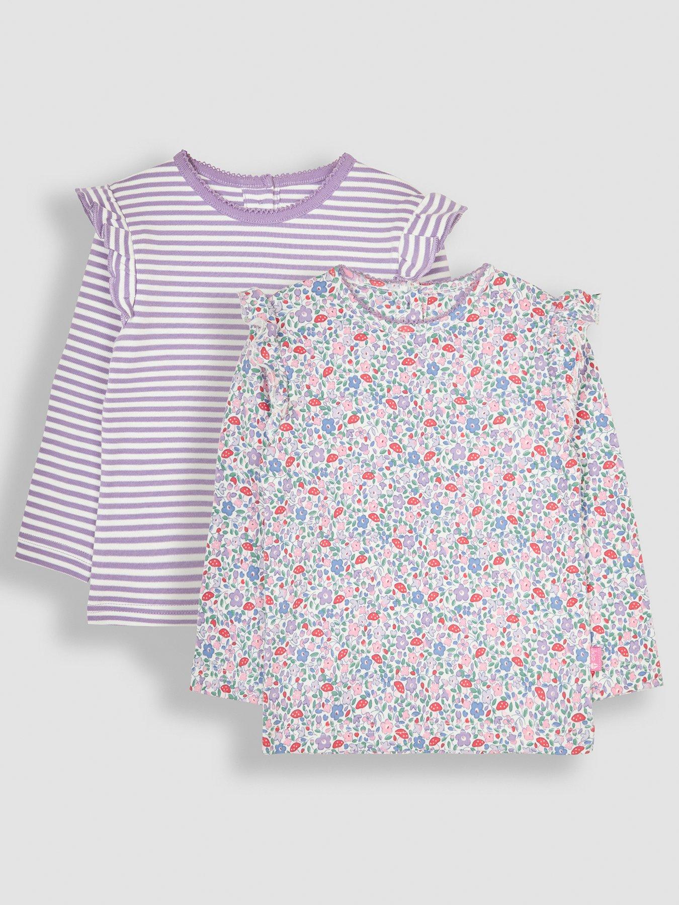 jojo-maman-bebe-girls-2-pack-toadstool-ditsy-stripe-frill-tops-purple