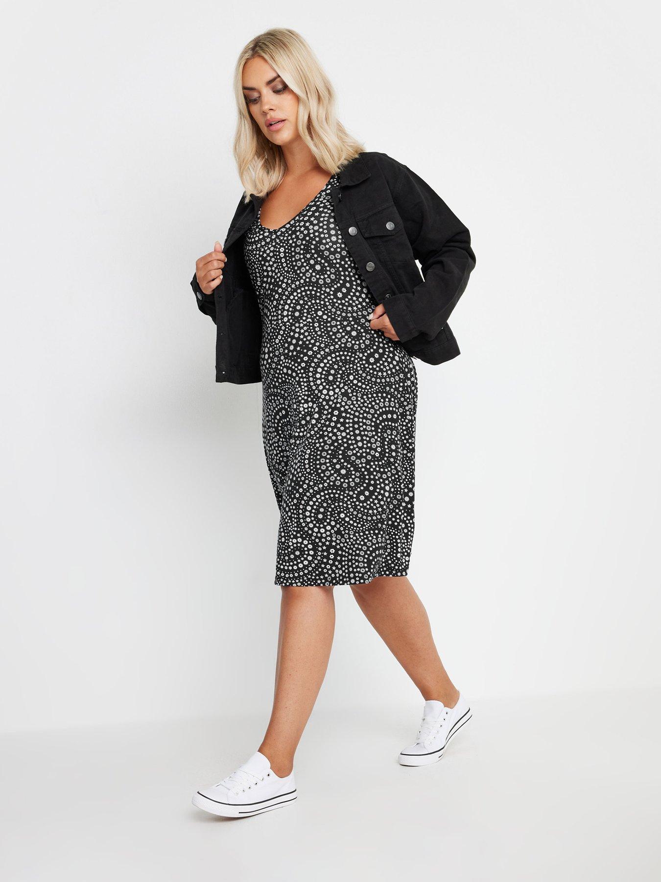 yours-curve-puff-sleeve-day-dress-blackback