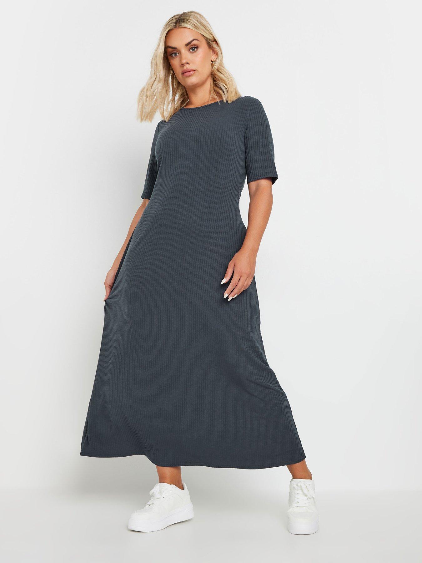 yours-curve-rib-swing-maxi-dress-grey