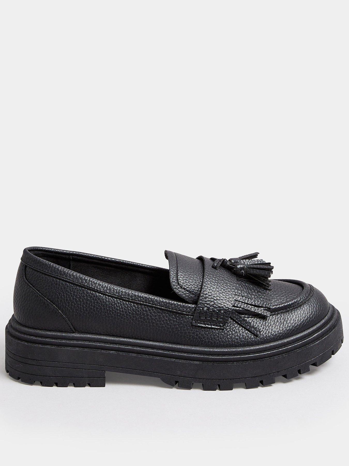 Yours Extra Wide Fit Chunky Tassel Loafer - Black