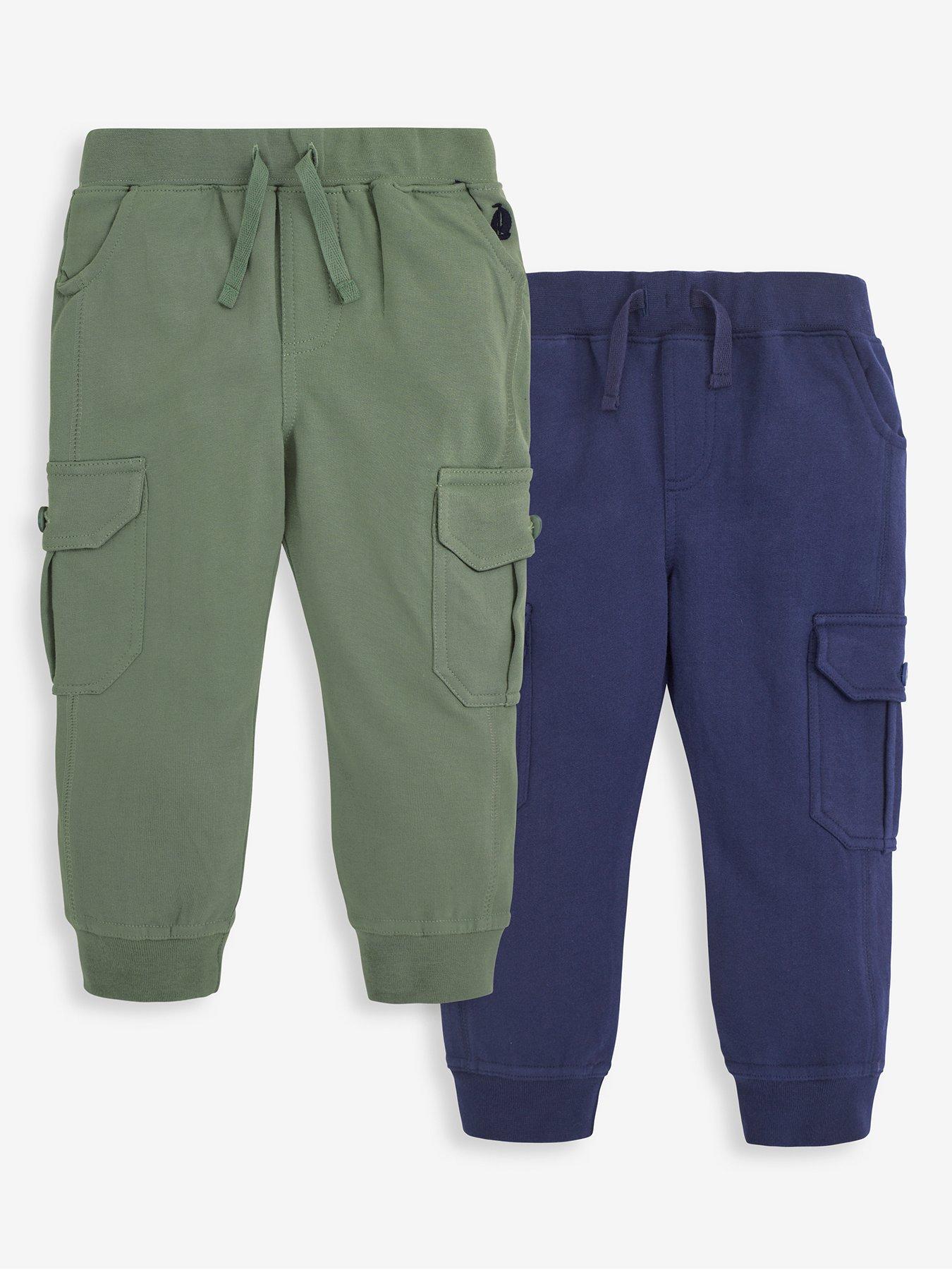 jojo-maman-bebe-boys-2-pack-cargo-joggersnbsp-navyfront