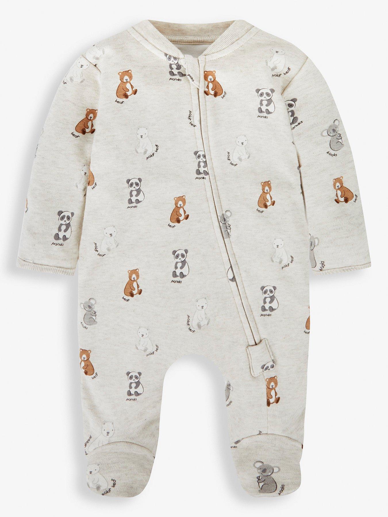 jojo-maman-bebe-unisex-bear-print-zip-sleepsuit-beige