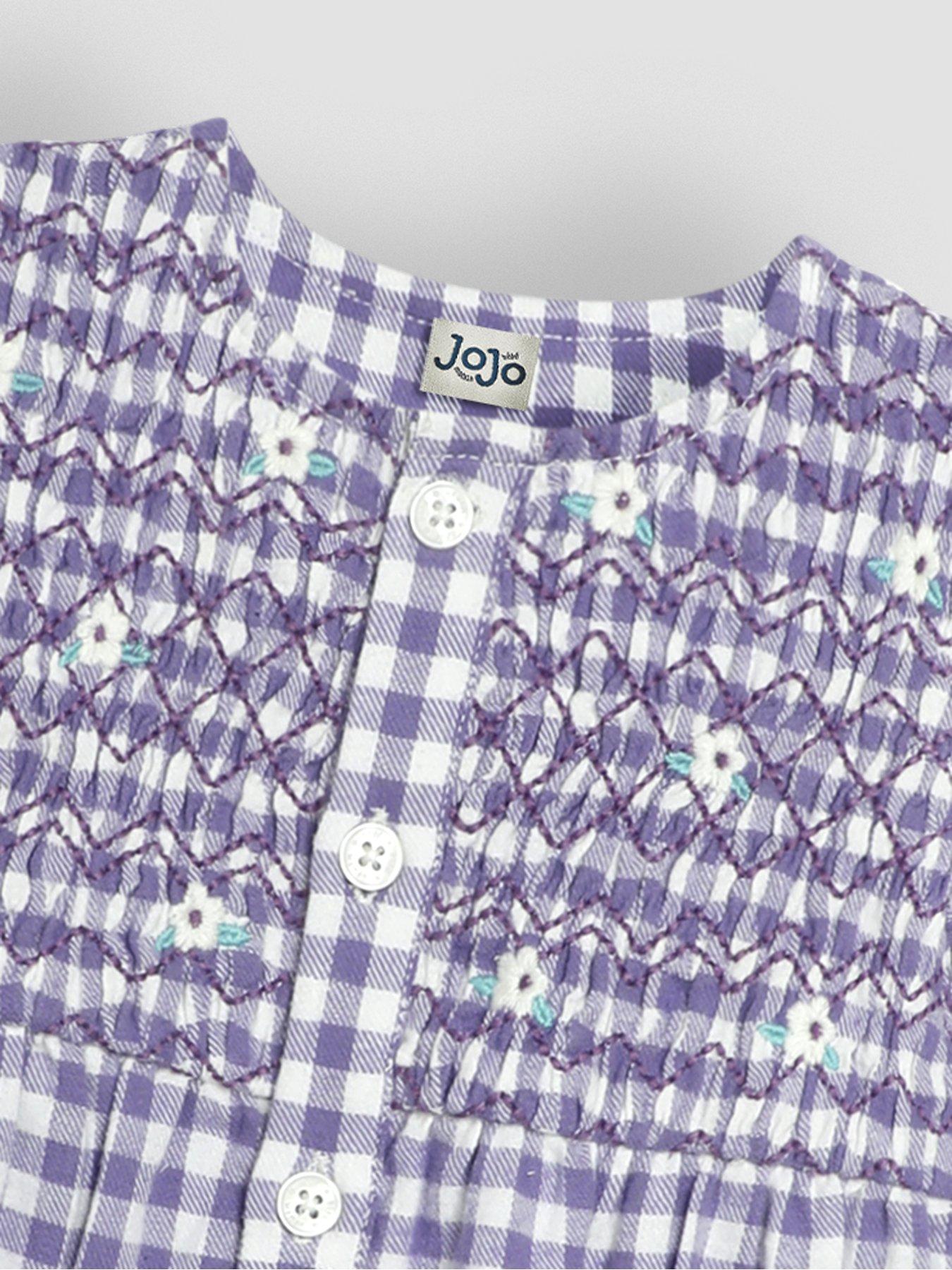 jojo-maman-bebe-girls-gingham-button-through-smocked-dress-set-purpleoutfit