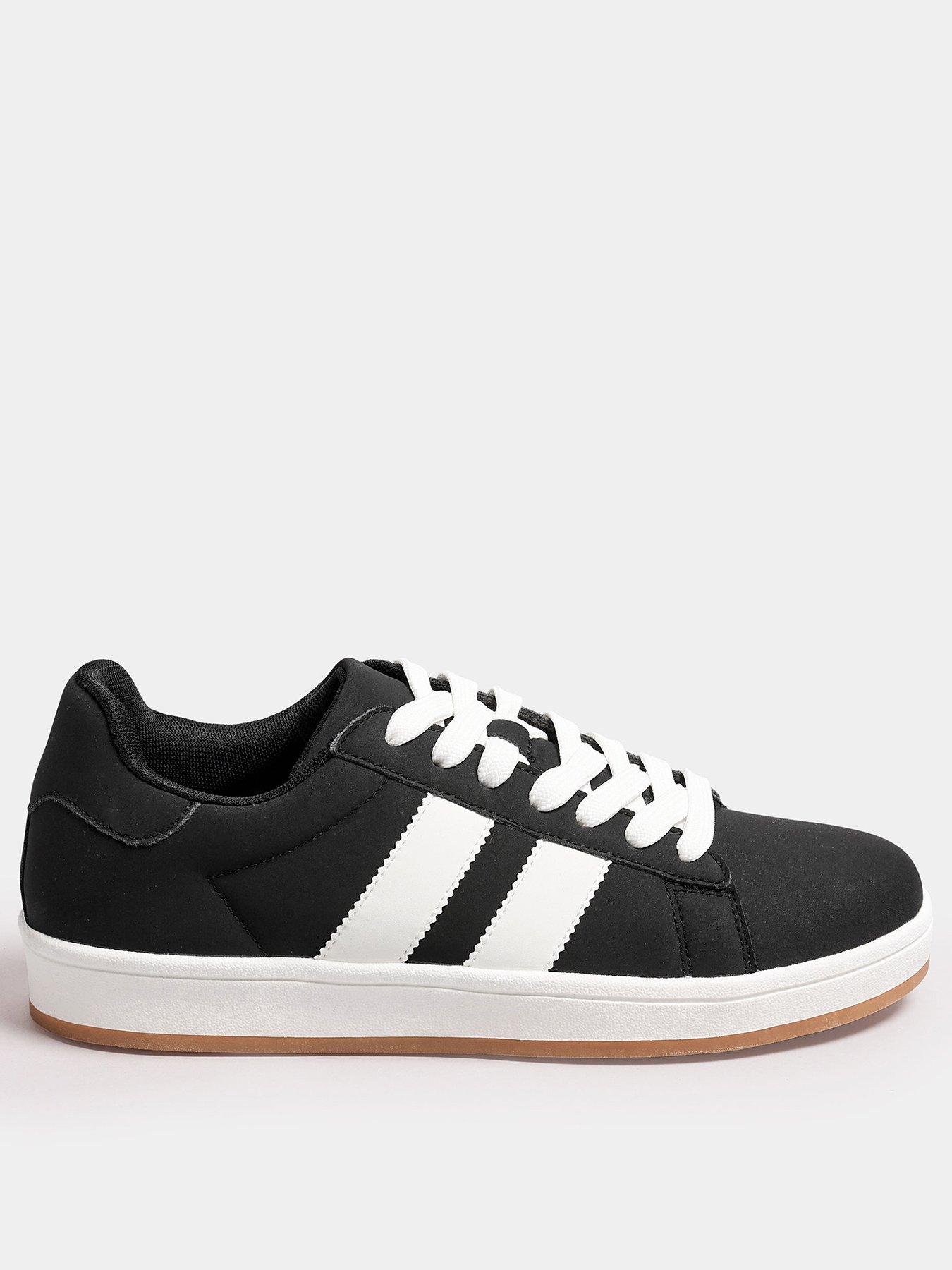 Yours Wide Fit Padded Skate Trainer - Black