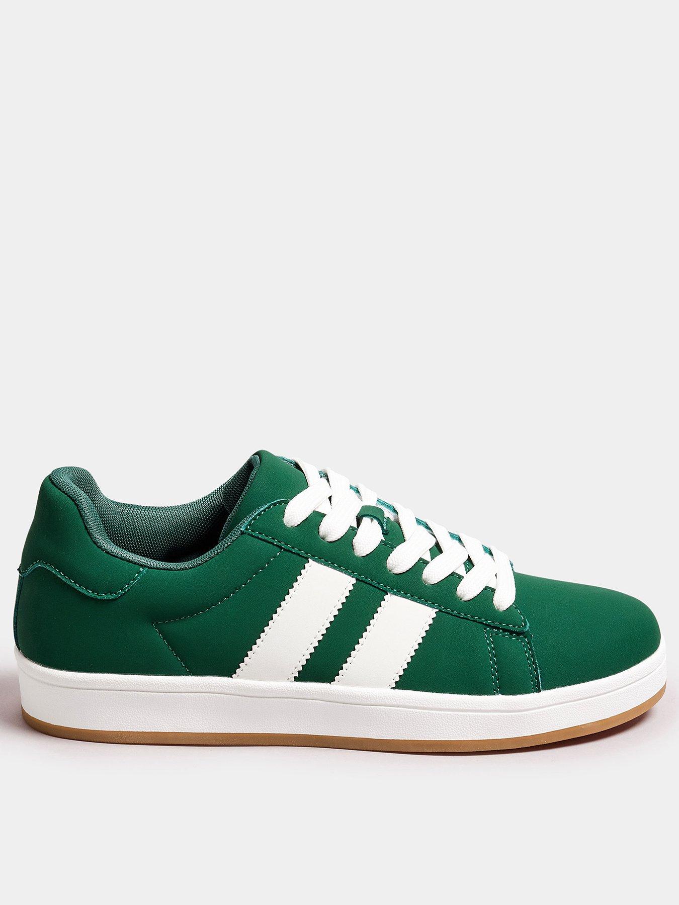 Yours Wide Fit Padded Skate Trainers - Green