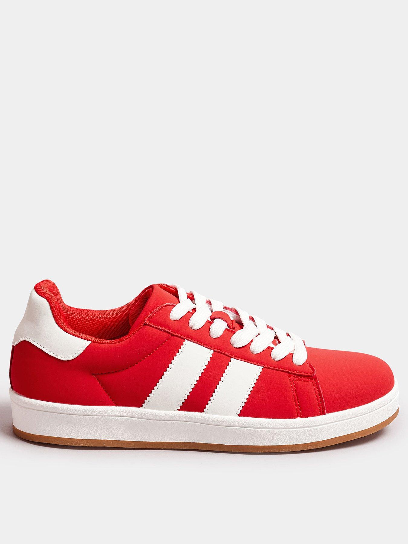 yours-wide-fit-padded-skate-trainers-red