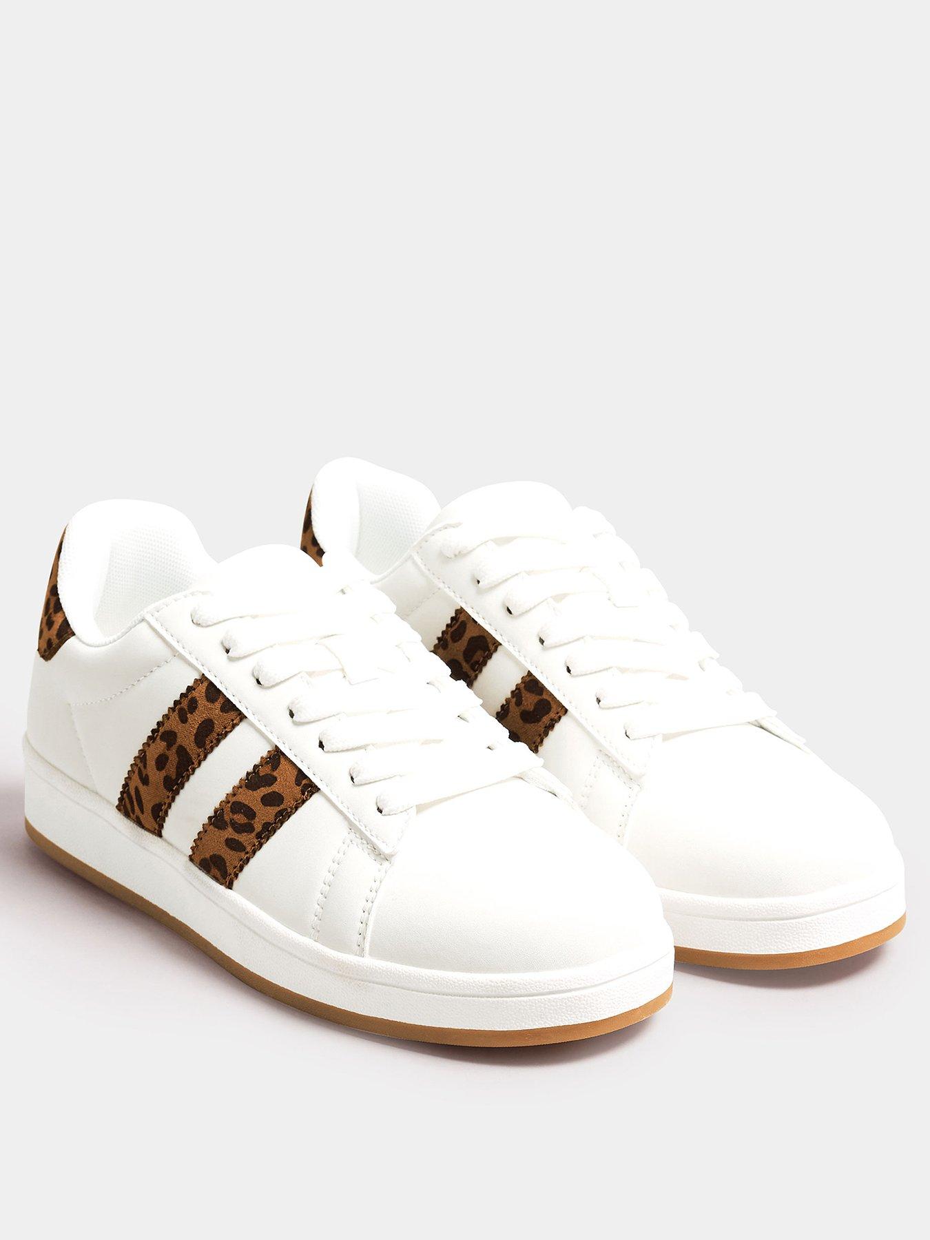 yours-wide-fit-leopard-padded-skate-trainers-whitestillFront