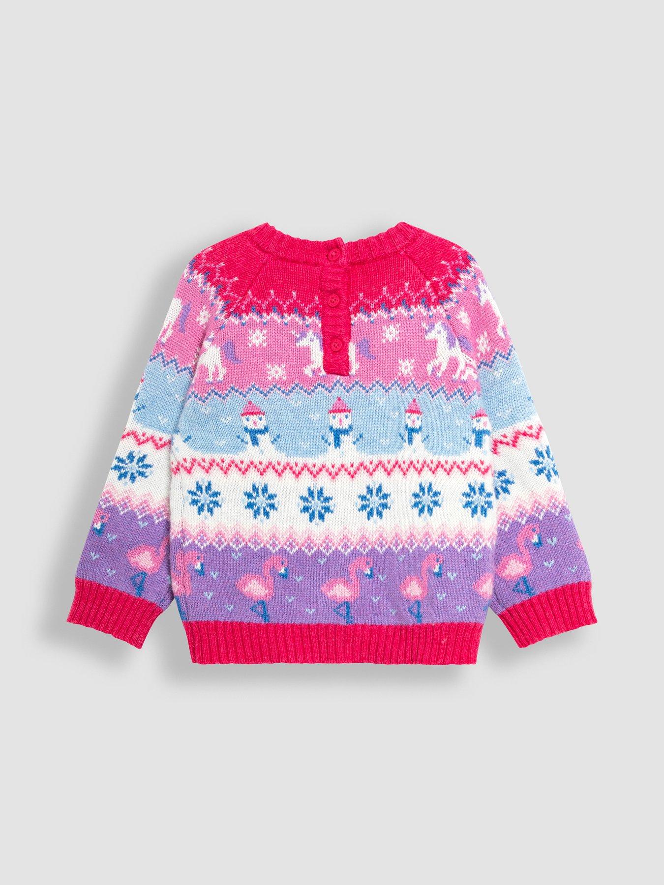 jojo-maman-bebe-girls-unicorn-fair-isle-jumper-pinkstillFront